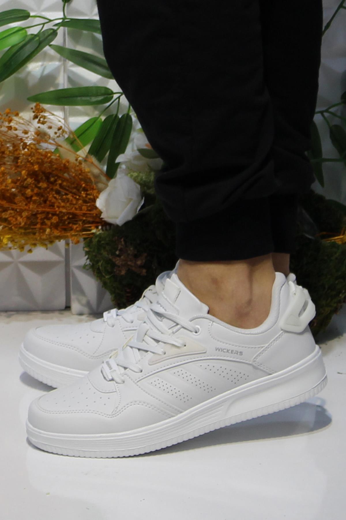 Wks 2693 Beyaz Rahat Hafif Sneaker Erkek Spor Ayakkabı - Görsel 4