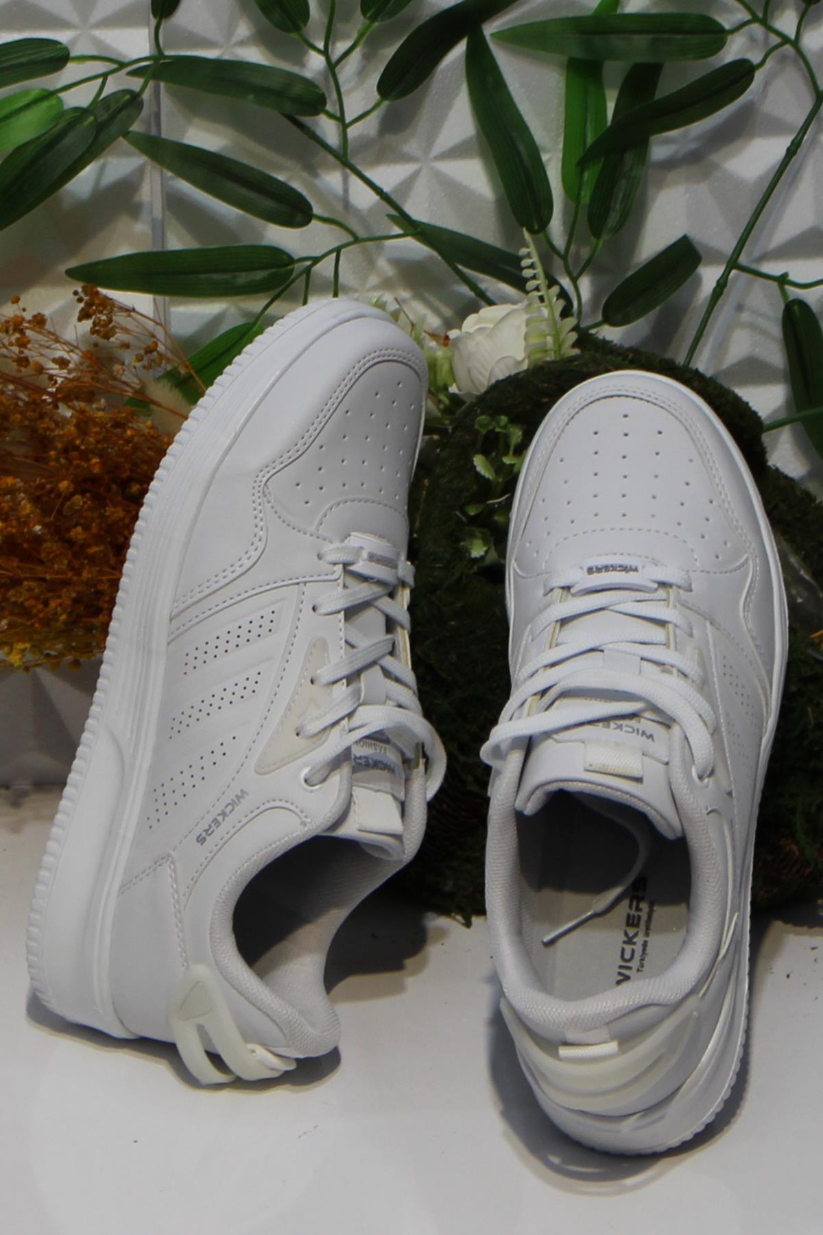 Wks 2693 Beyaz Rahat Hafif Sneaker Erkek Spor Ayakkabı - Görsel 6