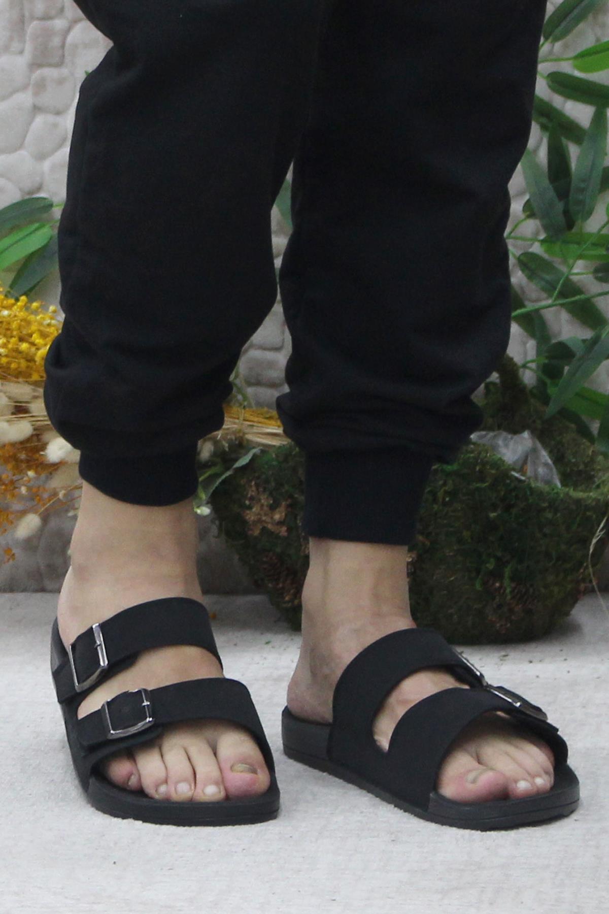 206005 Siyah Rahat Esnek Anatomik Erkek Terlik - Görsel 3