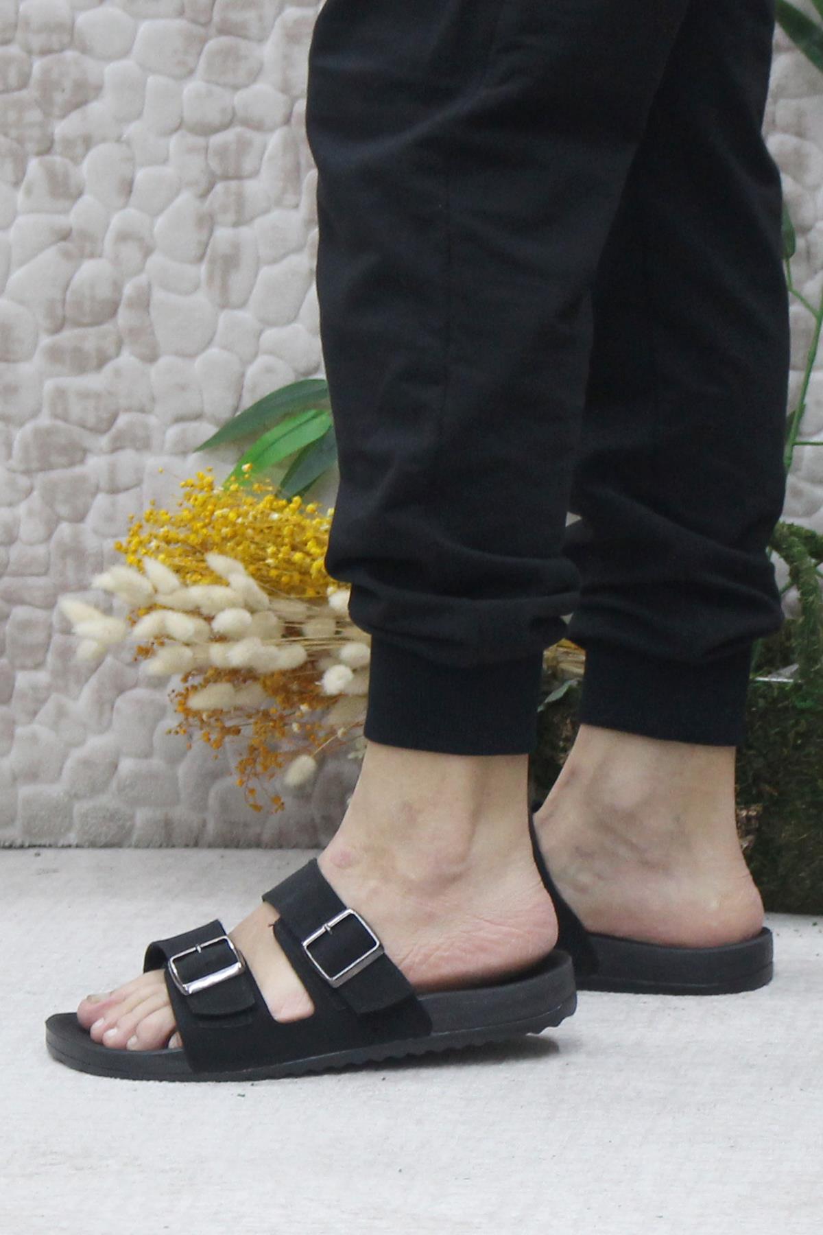 206005 Siyah Rahat Esnek Anatomik Erkek Terlik - Görsel 4