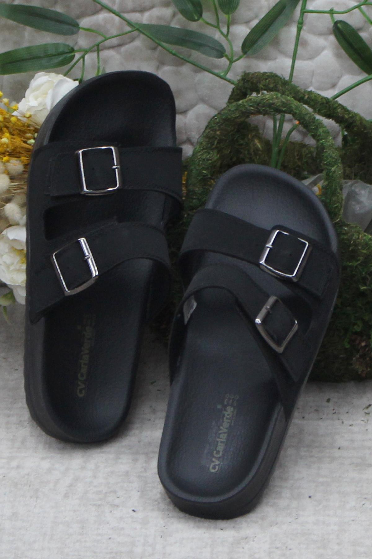 206005 Siyah Rahat Esnek Anatomik Erkek Terlik - Görsel 6