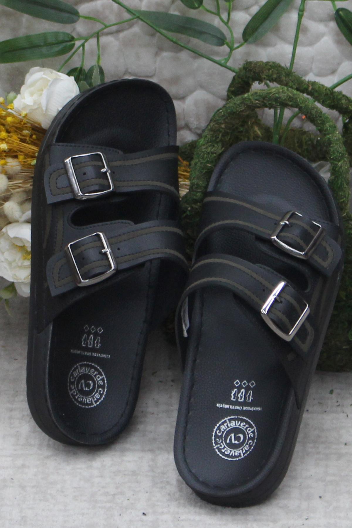 140130 Siyah Rahat Esnek Anatomik Erkek Terlik - Görsel 6