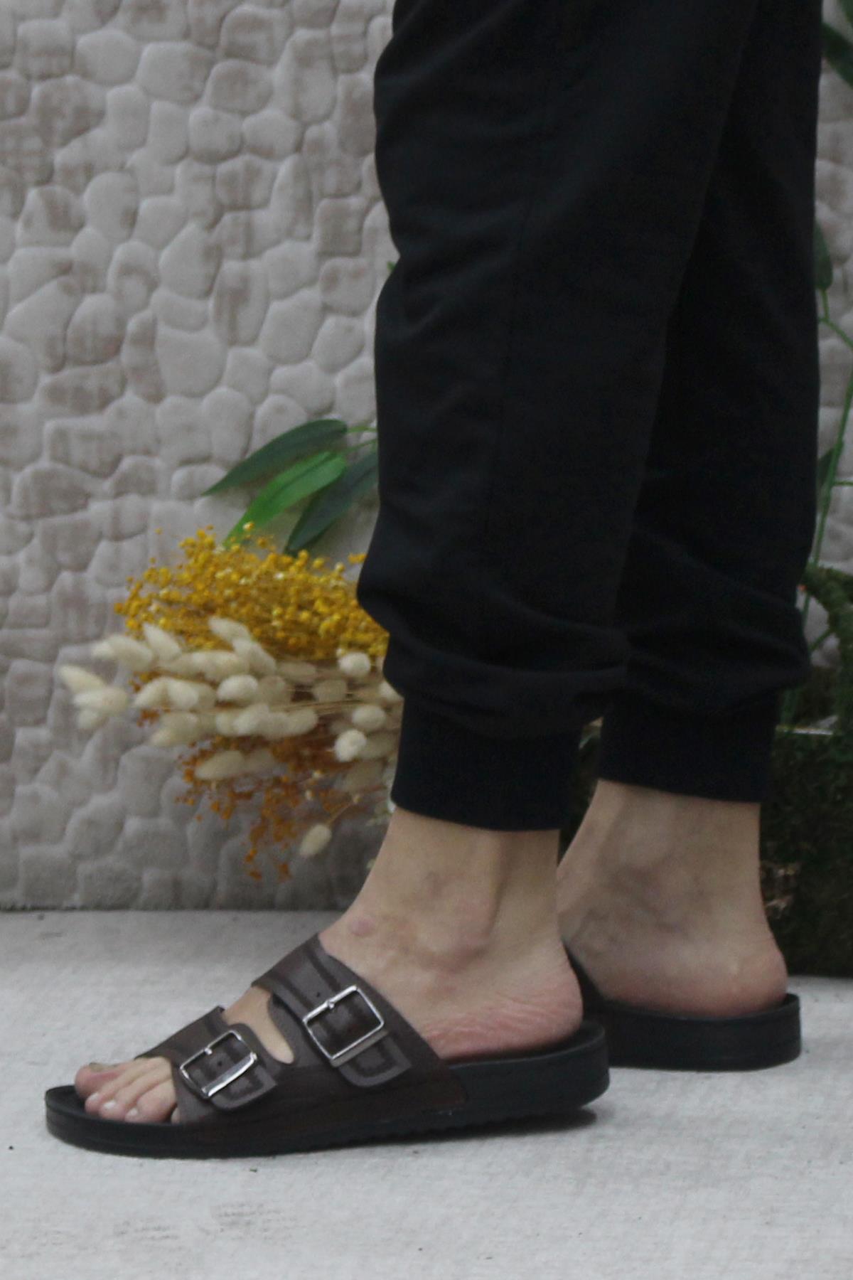 140130 Kahve Rahat Esnek Anatomik Erkek Terlik - Görsel 4