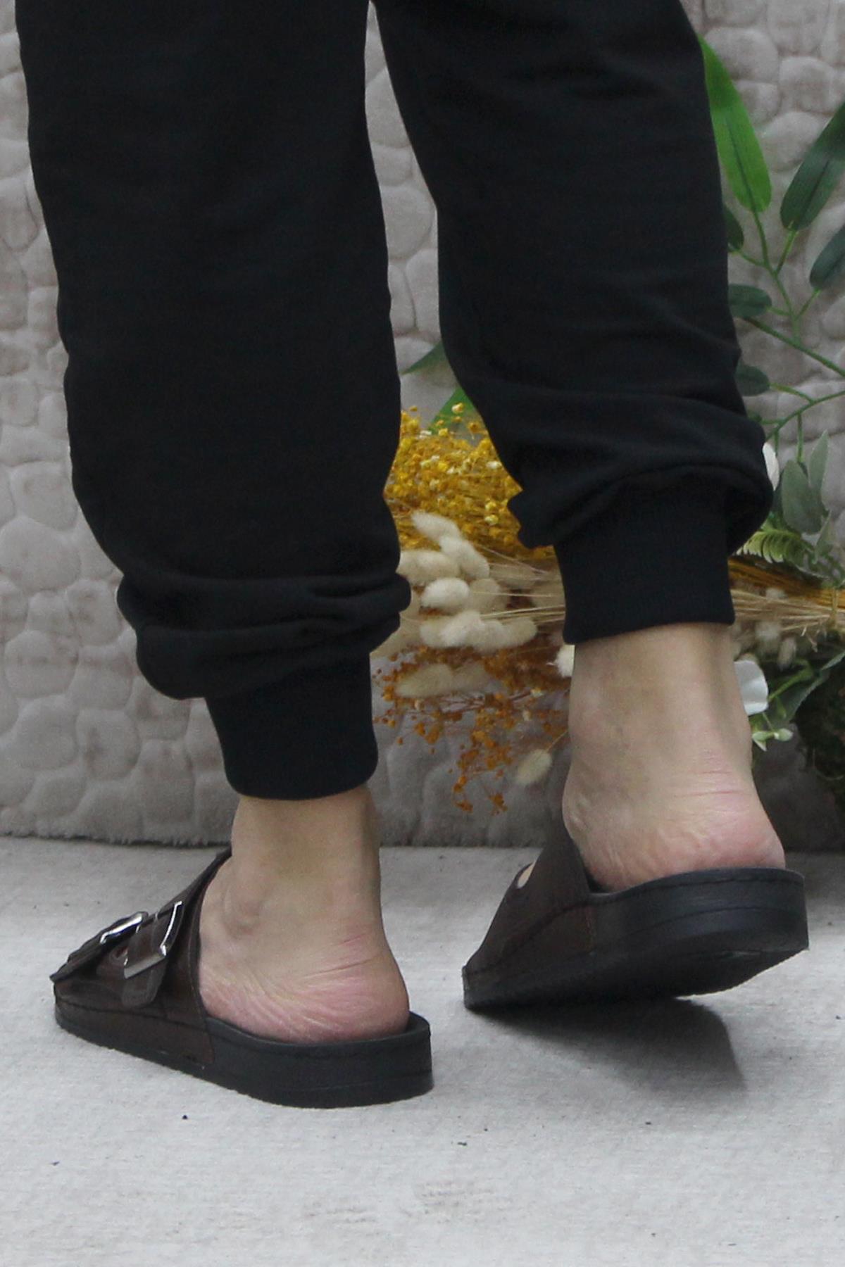 140130 Kahve Rahat Esnek Anatomik Erkek Terlik - Görsel 5