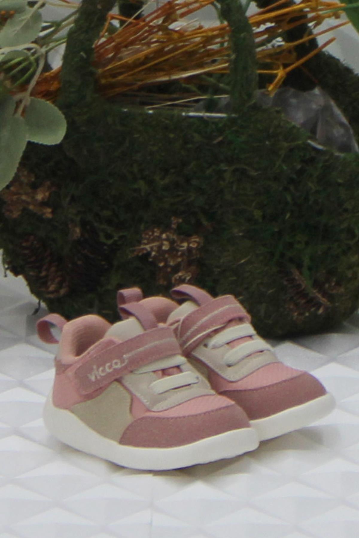 346.E23K.379 Pudra İlk Adım Anatomik Kız Çocuk Ayakkabı - Görsel 3