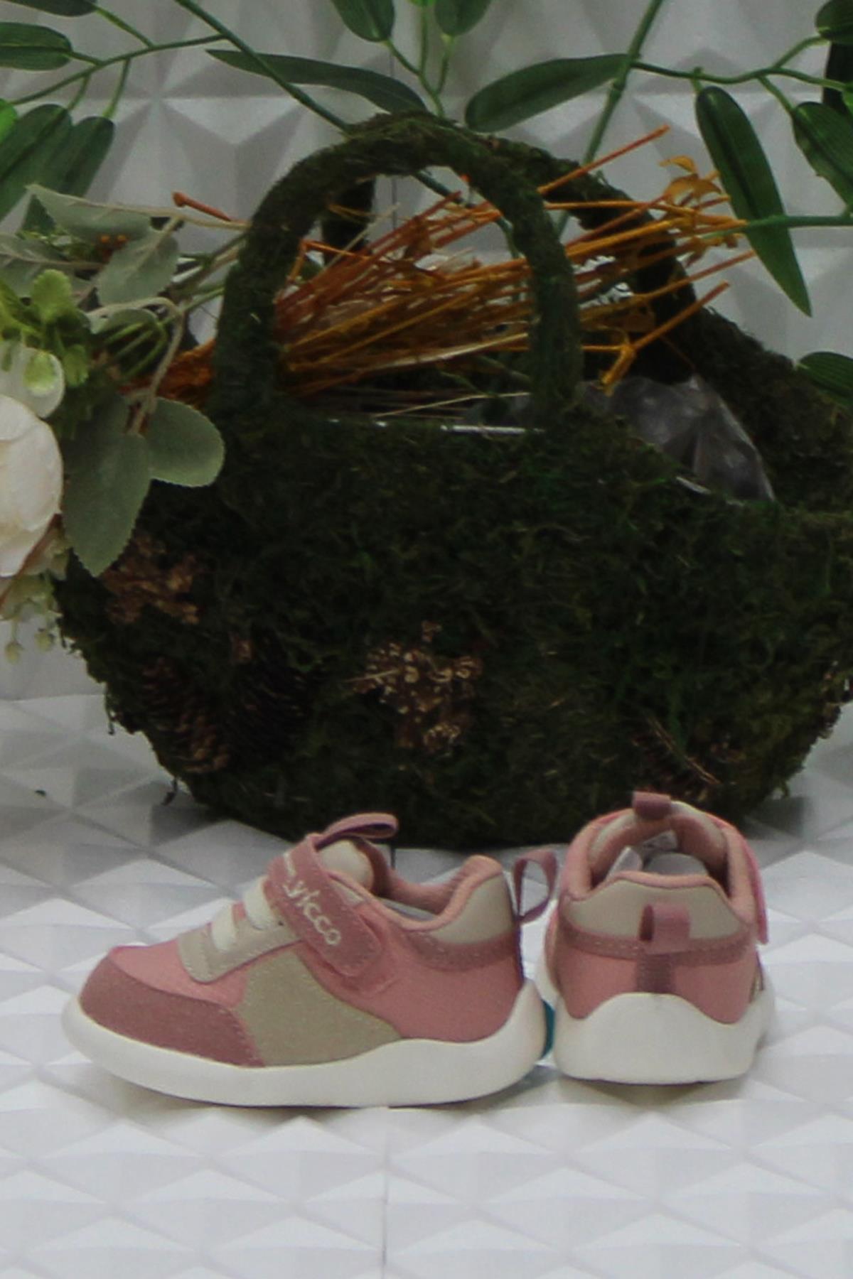 346.E23K.379 Pudra İlk Adım Anatomik Kız Çocuk Ayakkabı - Görsel 5