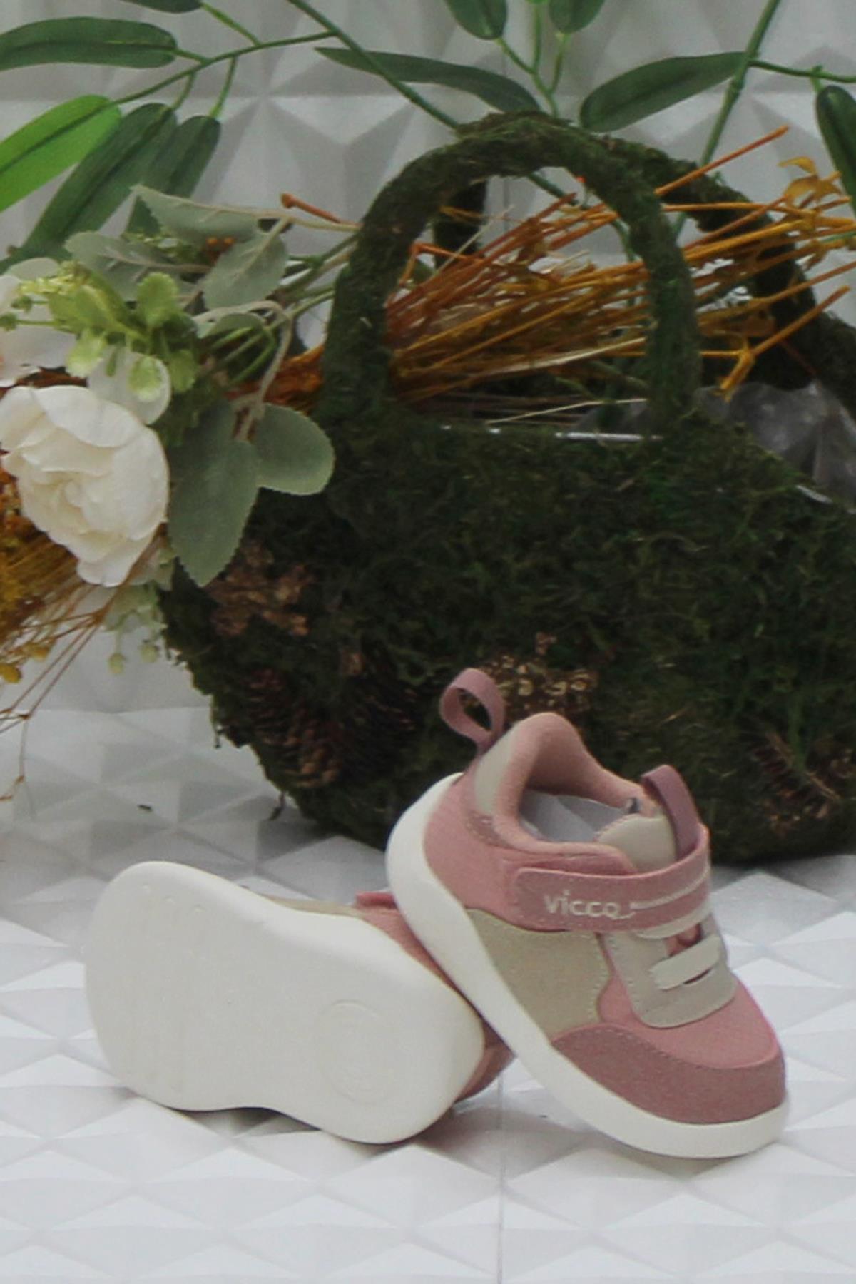 346.E23K.379 Pudra İlk Adım Anatomik Kız Çocuk Ayakkabı - Görsel 6