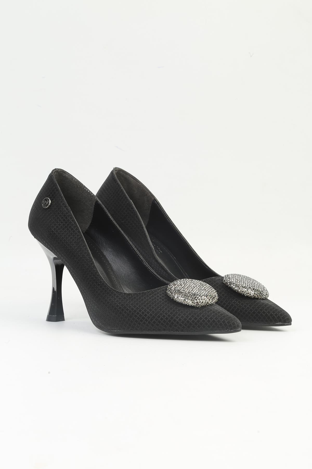 ® | PC-54031 Kadın Siyah Topuklu Ayakkabı - Görsel 3