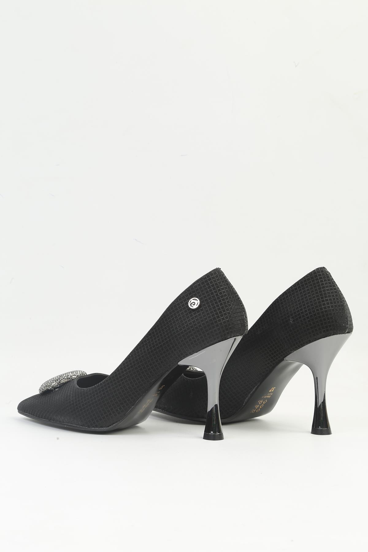 ® | PC-54031 Kadın Siyah Topuklu Ayakkabı - Görsel 4