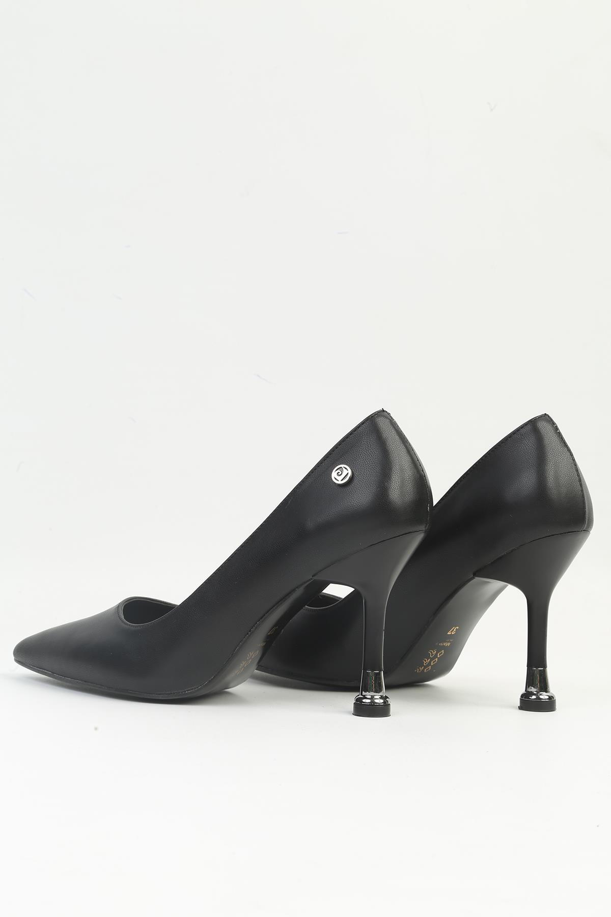 ® | PC-54026 Kadın Siyah Topuklu Ayakkabı - Görsel 4