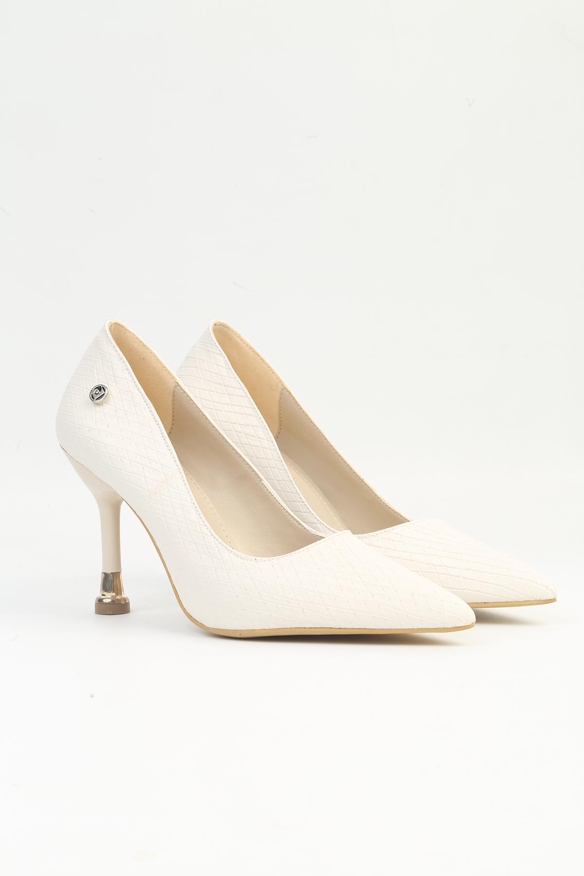 ® | PC-54022 Kadın Bej Topuklu Ayakkabı - Görsel 3