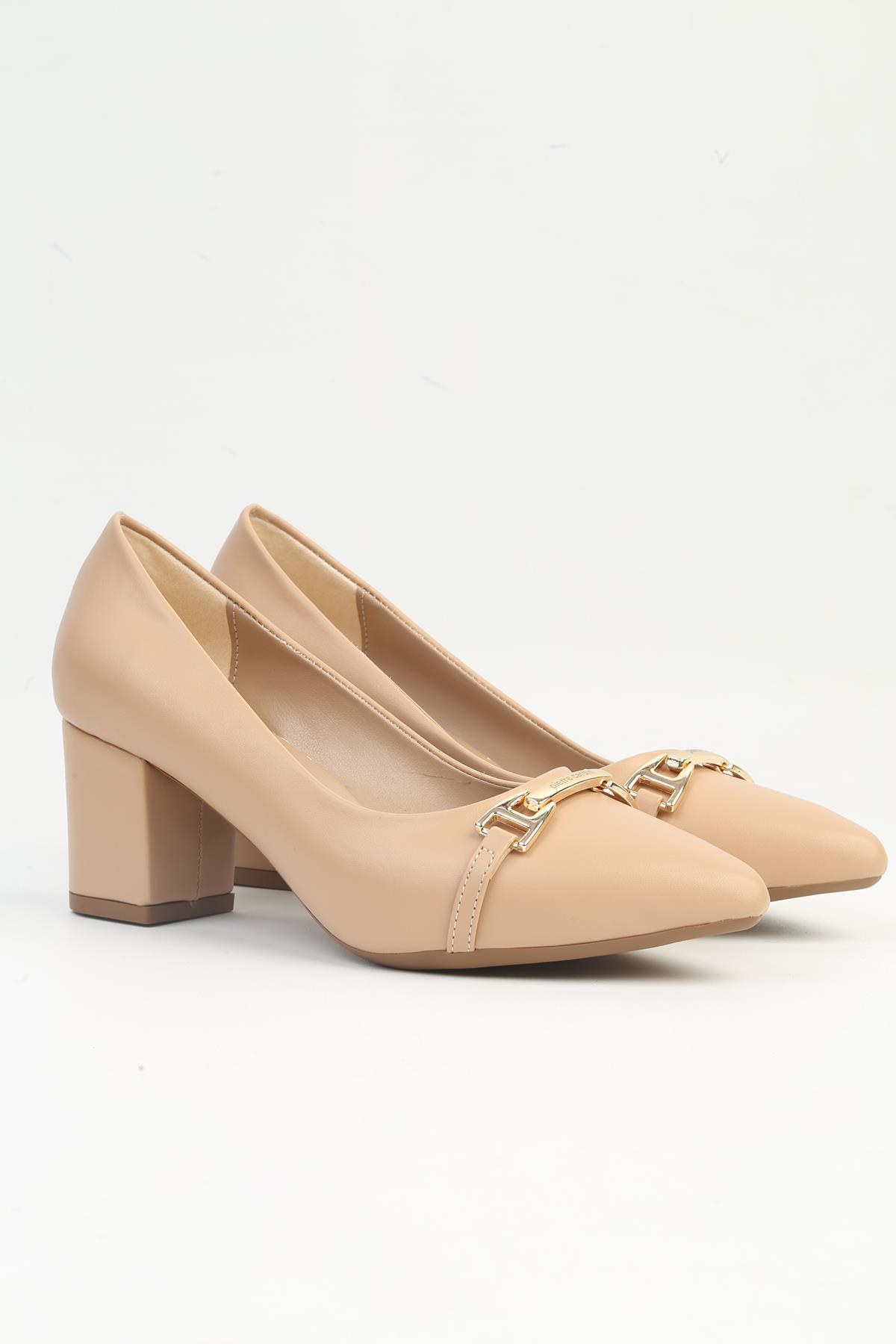® | PC-54212 Bej Kadın Topuklu Ayakkabı - Görsel 3