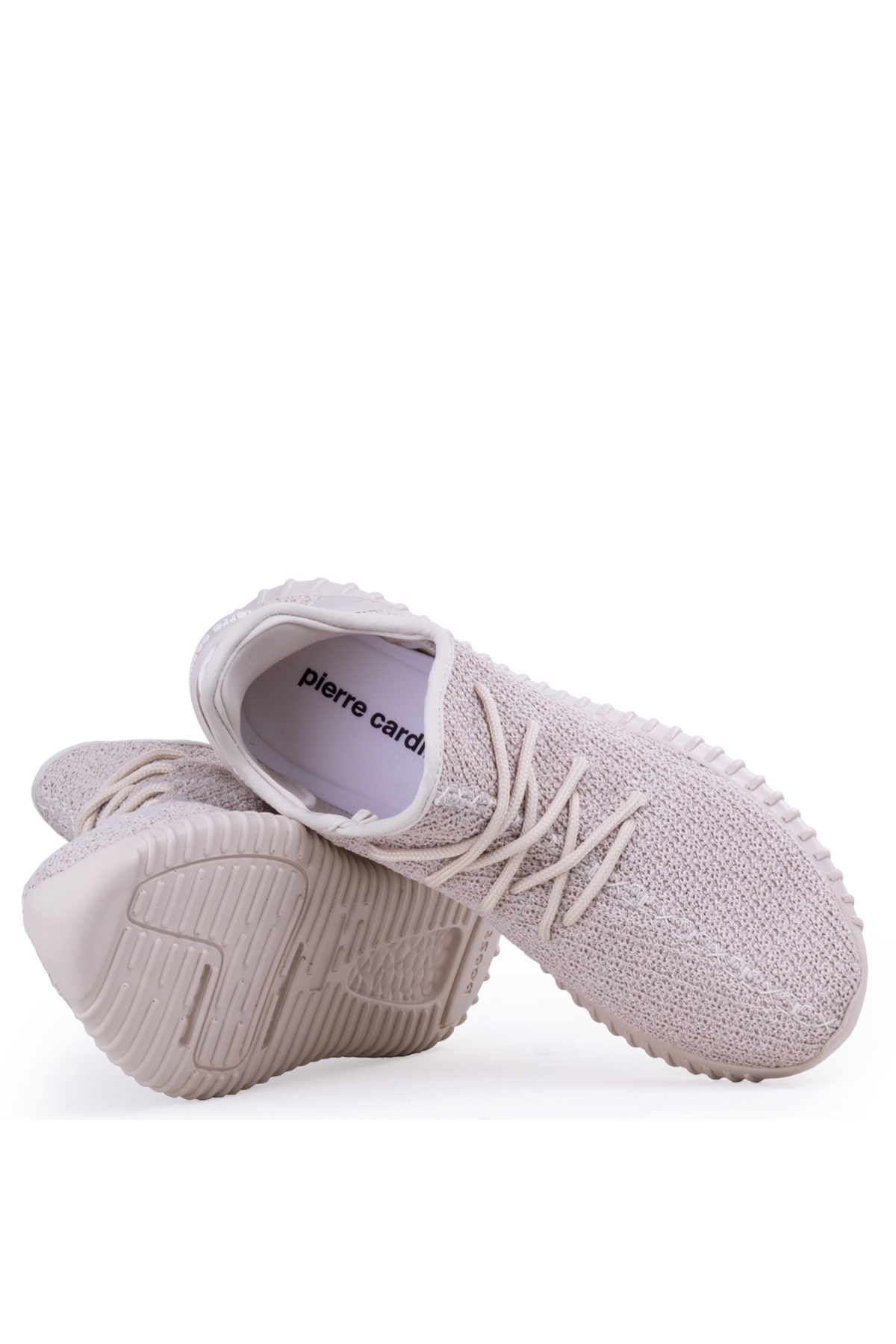 4Y 52359 Erkek Spor Ayakkabı Bağsız Bej - Görsel 4