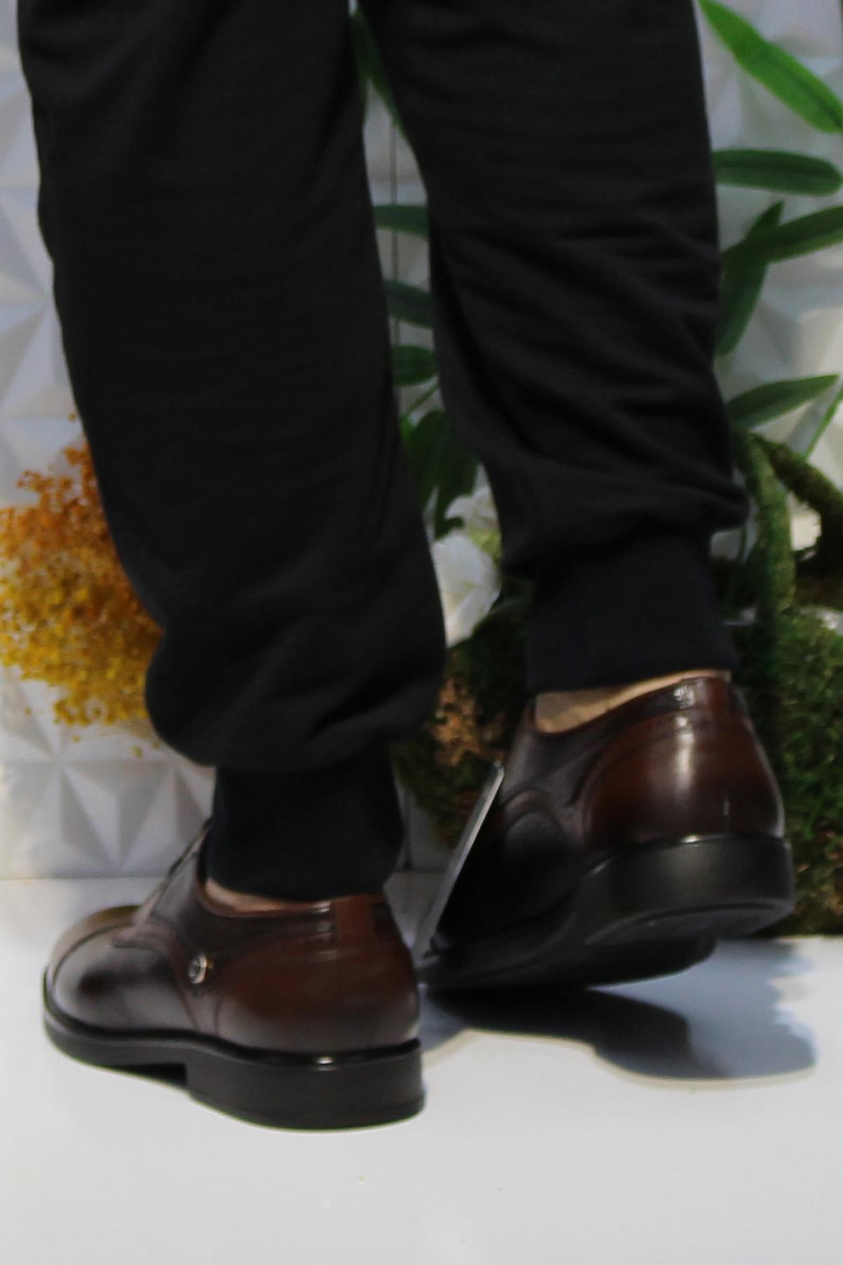 63599 Kahve Orijinal Ürün Kauçuk Taban İç Ve Dış Hakiki Deri Erkek Ayakkabı - Görsel 5