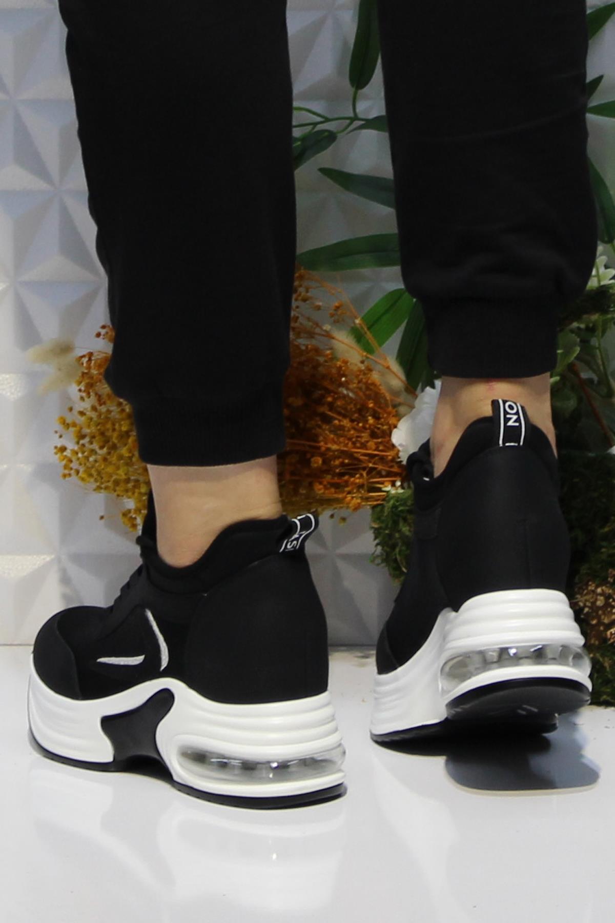 Guja 24K300-1 Siyah Orijinal Ürün Kalın Taban Sneaker Kadın Ayakkabı - Görsel 5