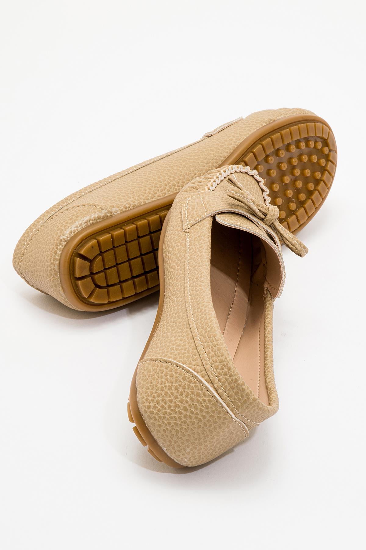 Kadın Fiyonklu Babet BEJ NOKTALI - Görsel 5