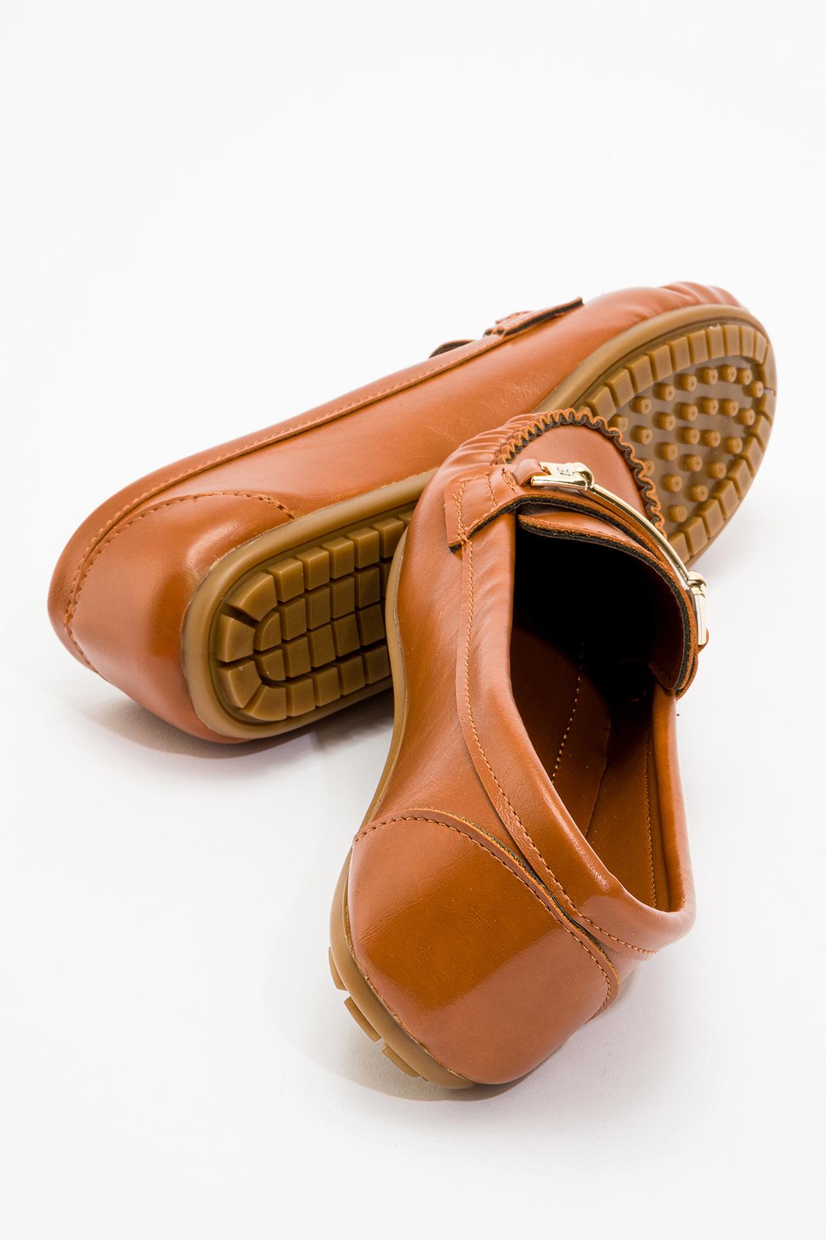 Kadın Çubuk Tokalı Babet TABA KIRIŞIK - Görsel 5