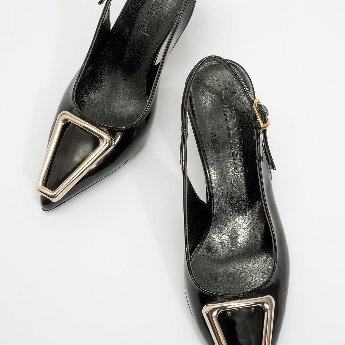 Kadın Tokalı Topuklu Ayakkabı SİYAH RUGAN - Görsel 6