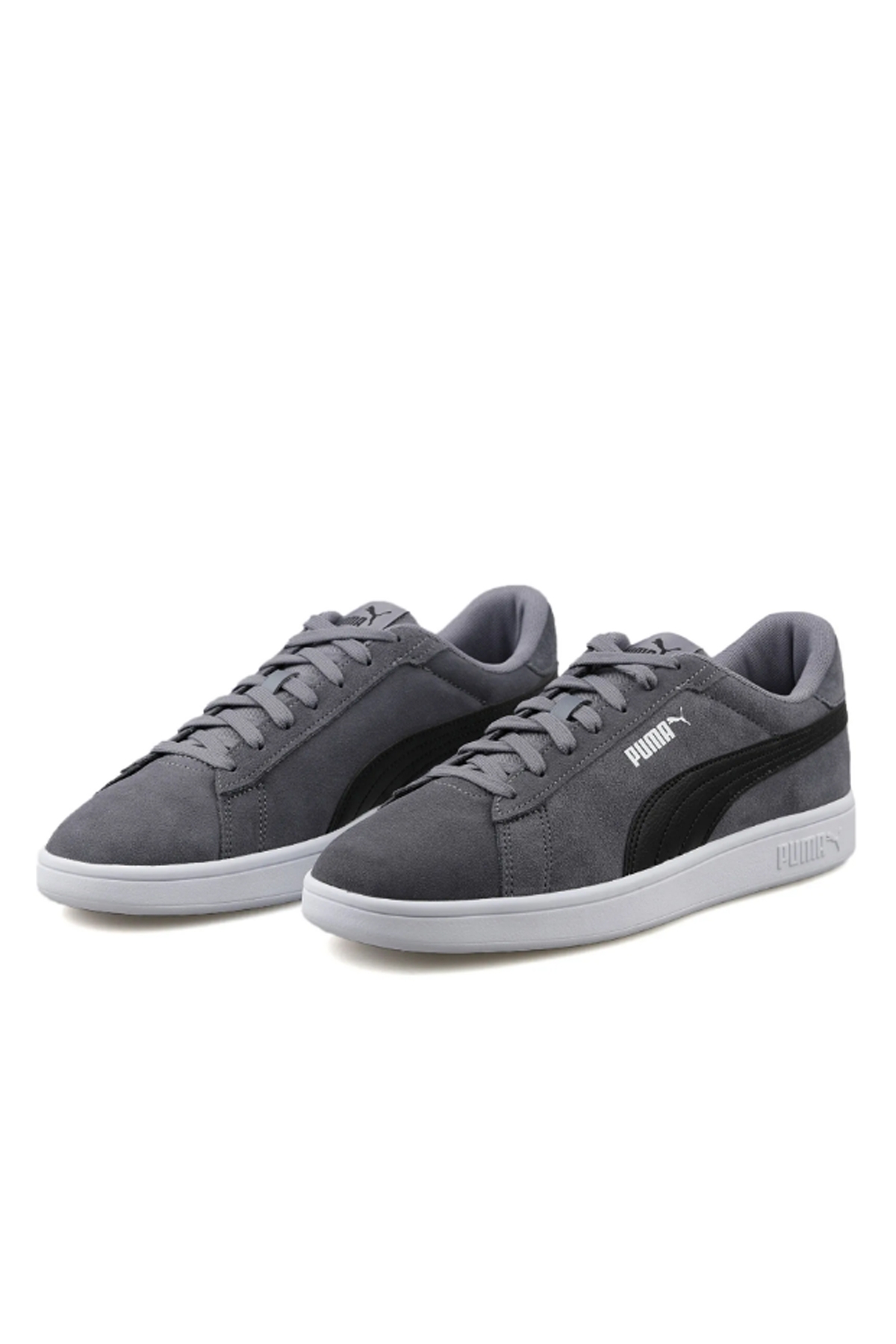 Puma Smash 3.0 Unisex Deri Sneaker Ayakkabı Gri — 2