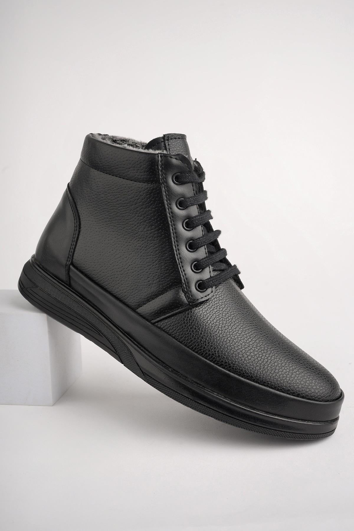 DEWEY Garantili Fermuarlı Bağcıklı Kürklü Soğuk Geçirmez Erkek Bot - Görsel 2