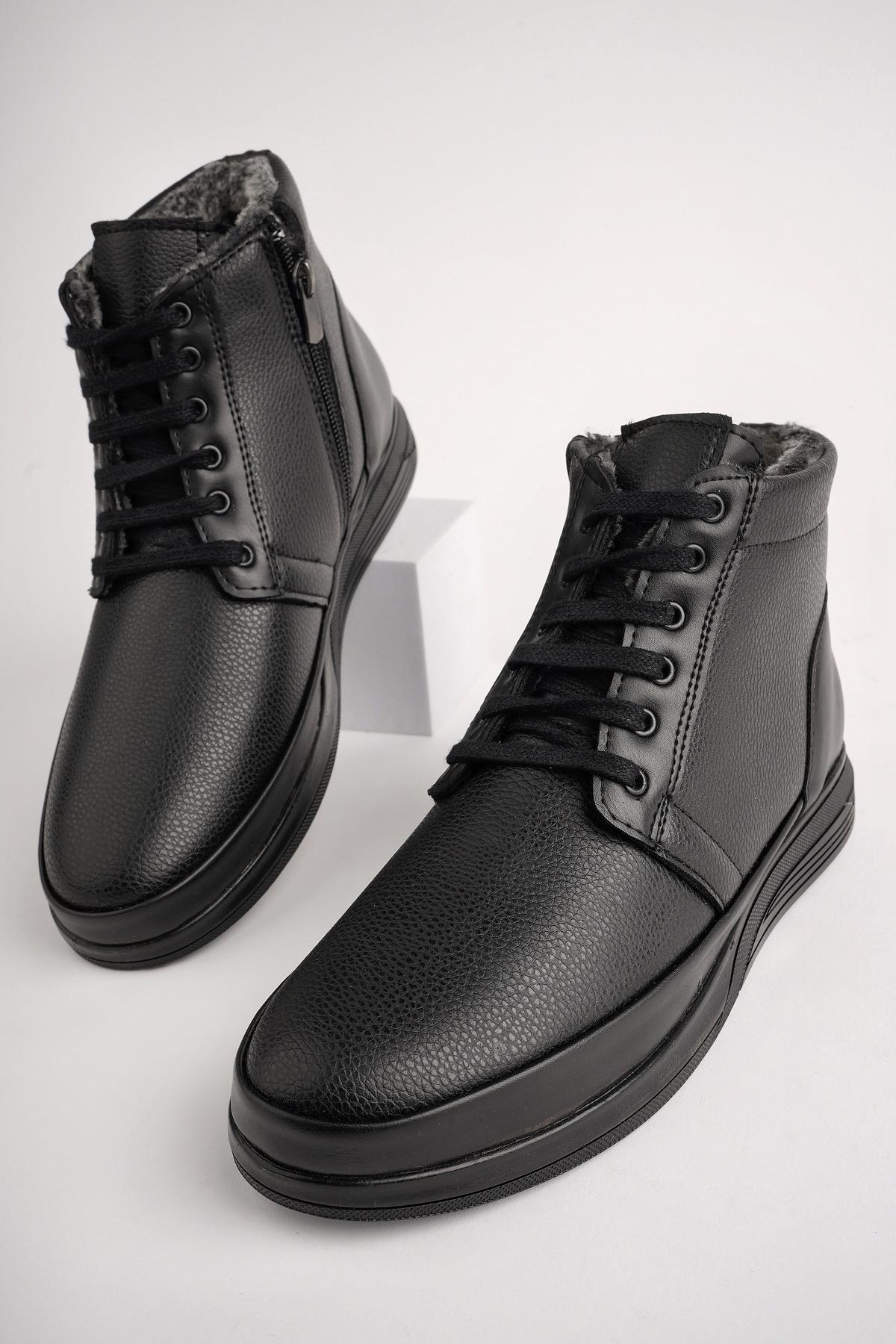 DEWEY Garantili Fermuarlı Bağcıklı Kürklü Soğuk Geçirmez Erkek Bot - Görsel 3