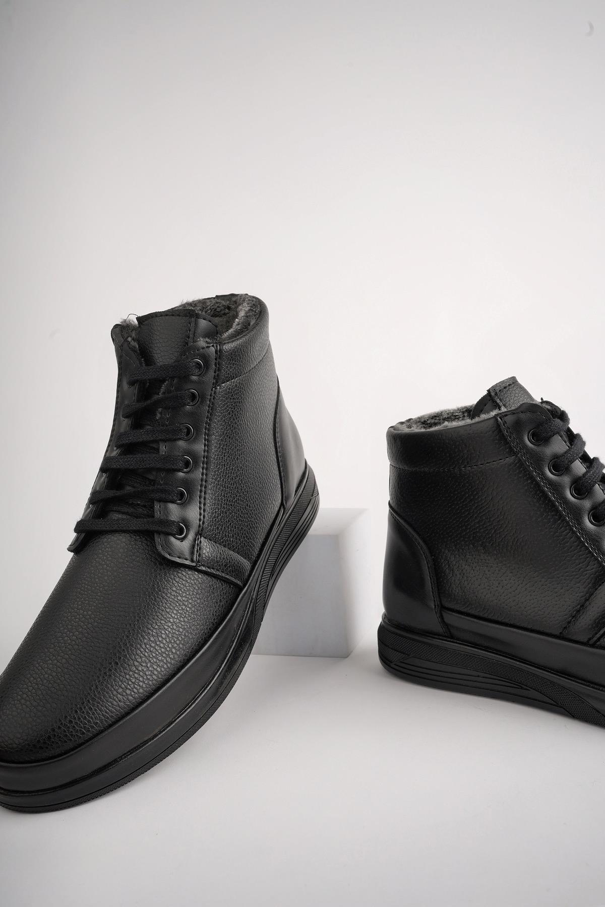 DEWEY Garantili Fermuarlı Bağcıklı Kürklü Soğuk Geçirmez Erkek Bot - Görsel 4