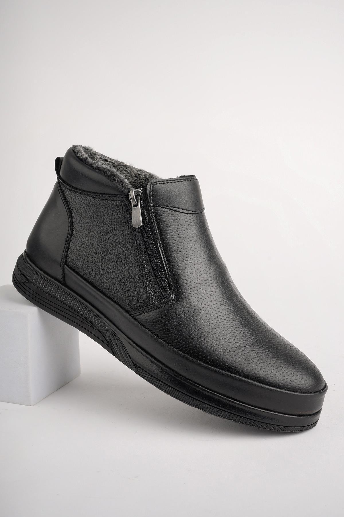 DAVİLA Garantili Çift Fermuarlı Kürklü Erkek Bot - Görsel 2