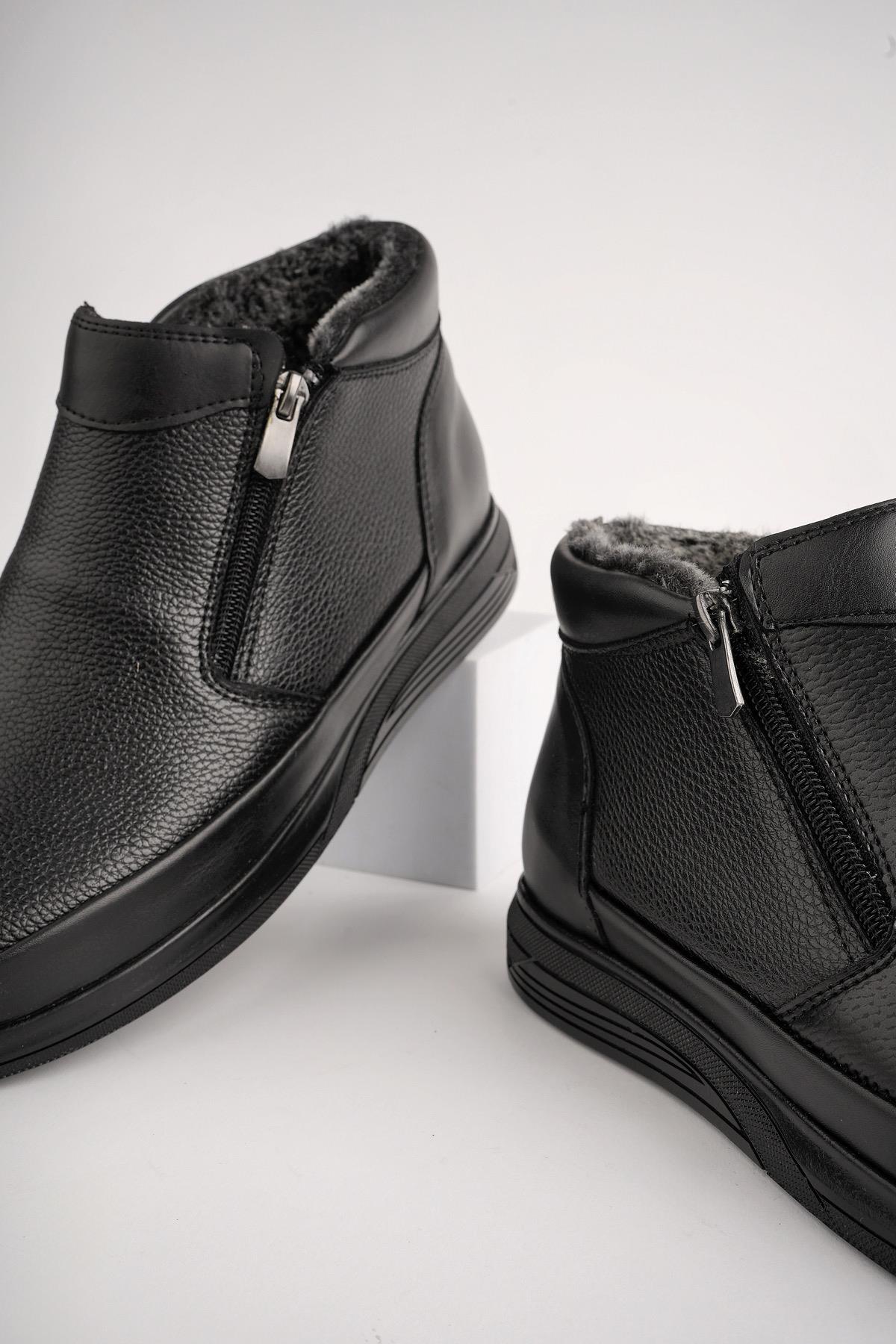 DAVİLA Garantili Çift Fermuarlı Kürklü Erkek Bot - Görsel 4