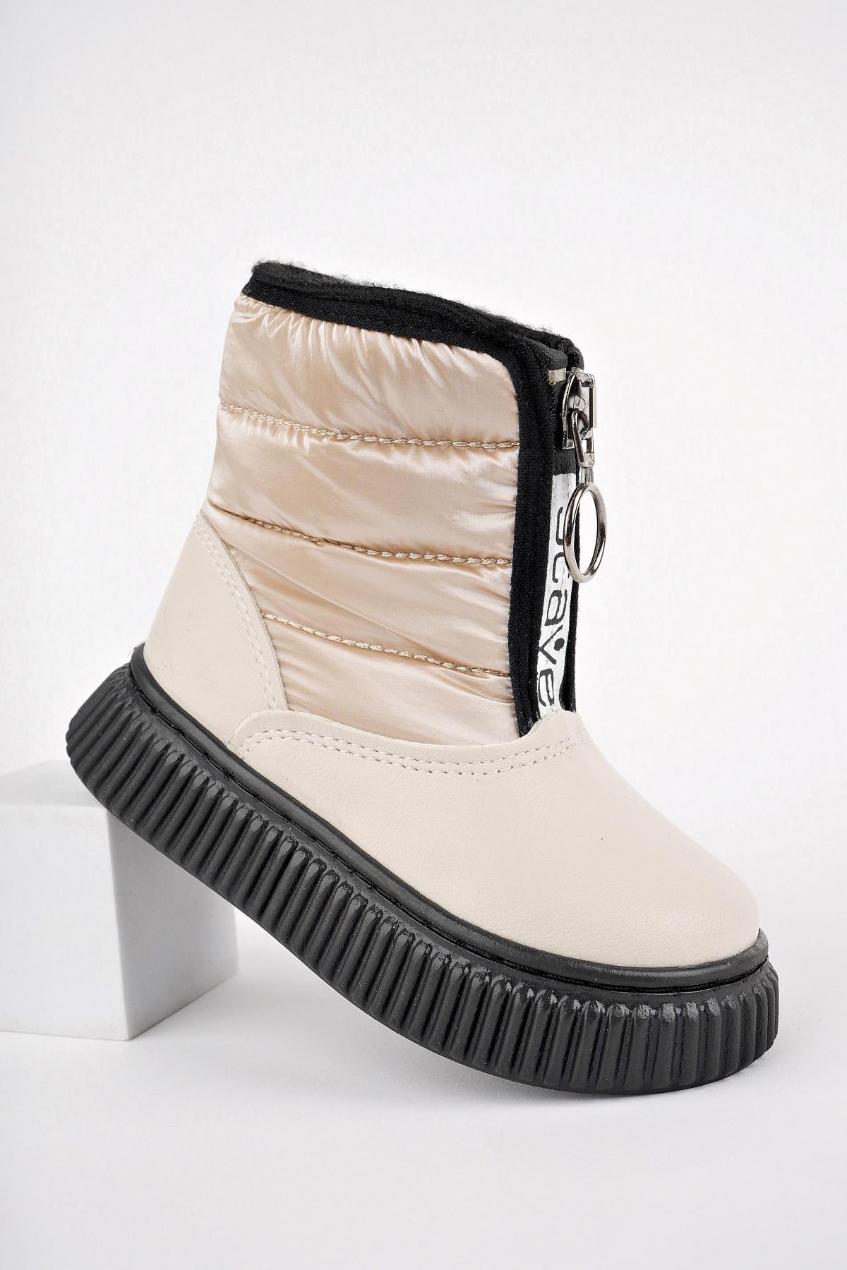 CANDY Garantili Bebek Rahat Kalıp Önü Fermuarlı İçi Kürklü Yağmur ve Kar Botu - Görsel 2