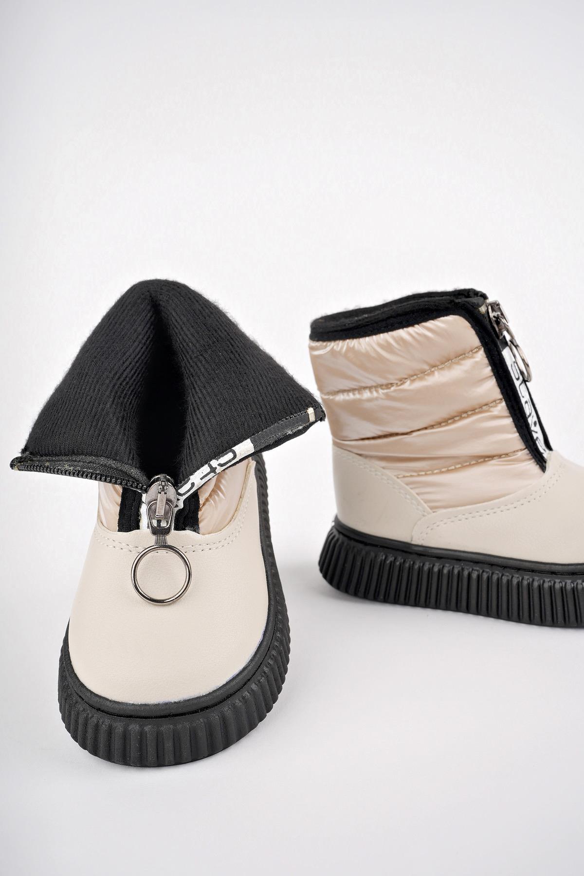 CANDY Garantili Bebek Rahat Kalıp Önü Fermuarlı İçi Kürklü Yağmur ve Kar Botu - Görsel 3