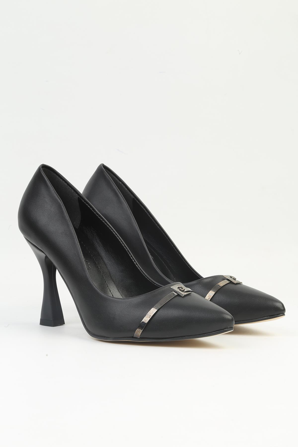 ® | PC-54210 Kadın Siyah Topuklu Ayakkabı - Görsel 3