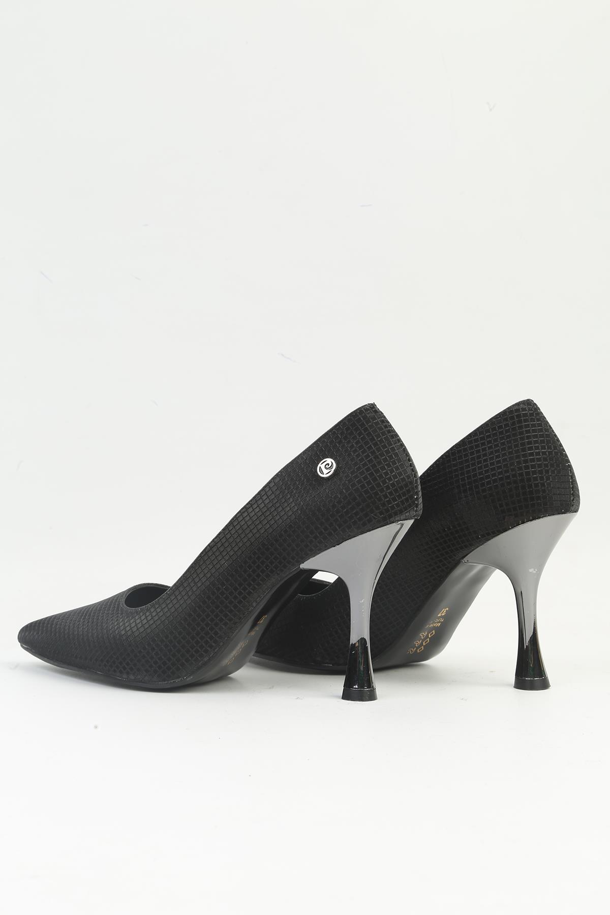 ® | PC-54024 Kadın Siyah Topuklu Ayakkabı - Görsel 4