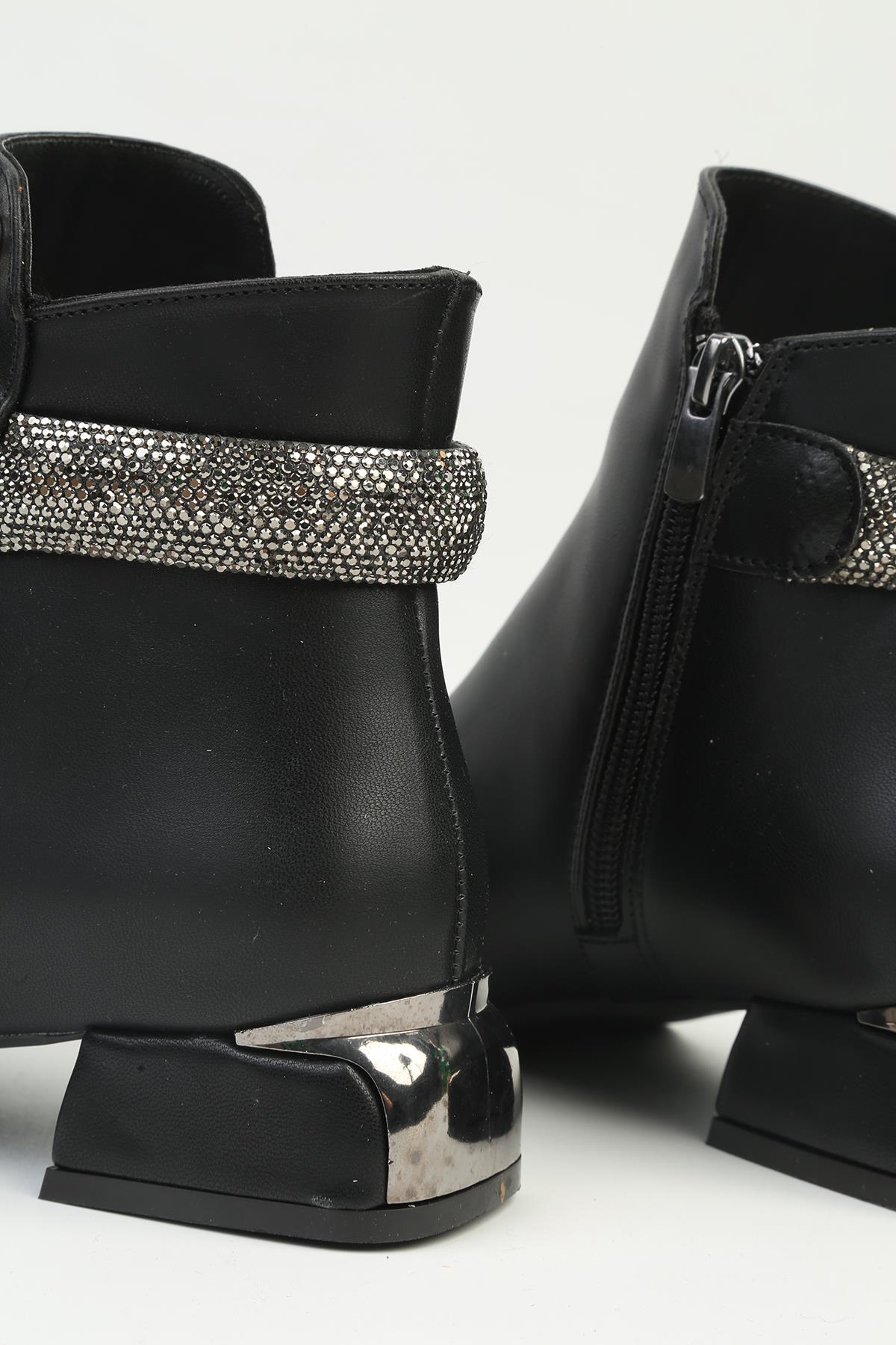 ® | PC-54016 Kadın Siyah Cilt Bot - Görsel 5