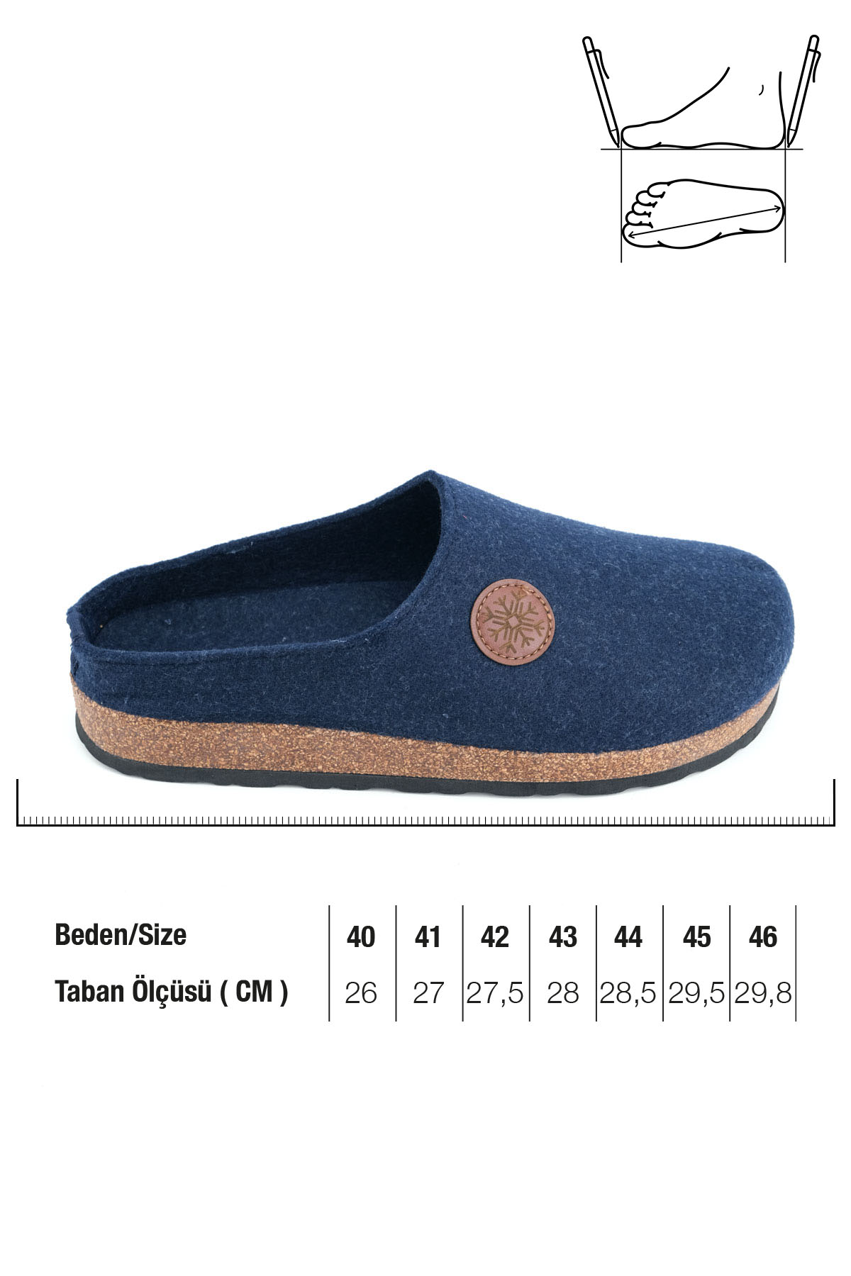 Kışlık Mantar Taban Ev Bahçe Rahat Taban Erkek Terlik - Görsel 4
