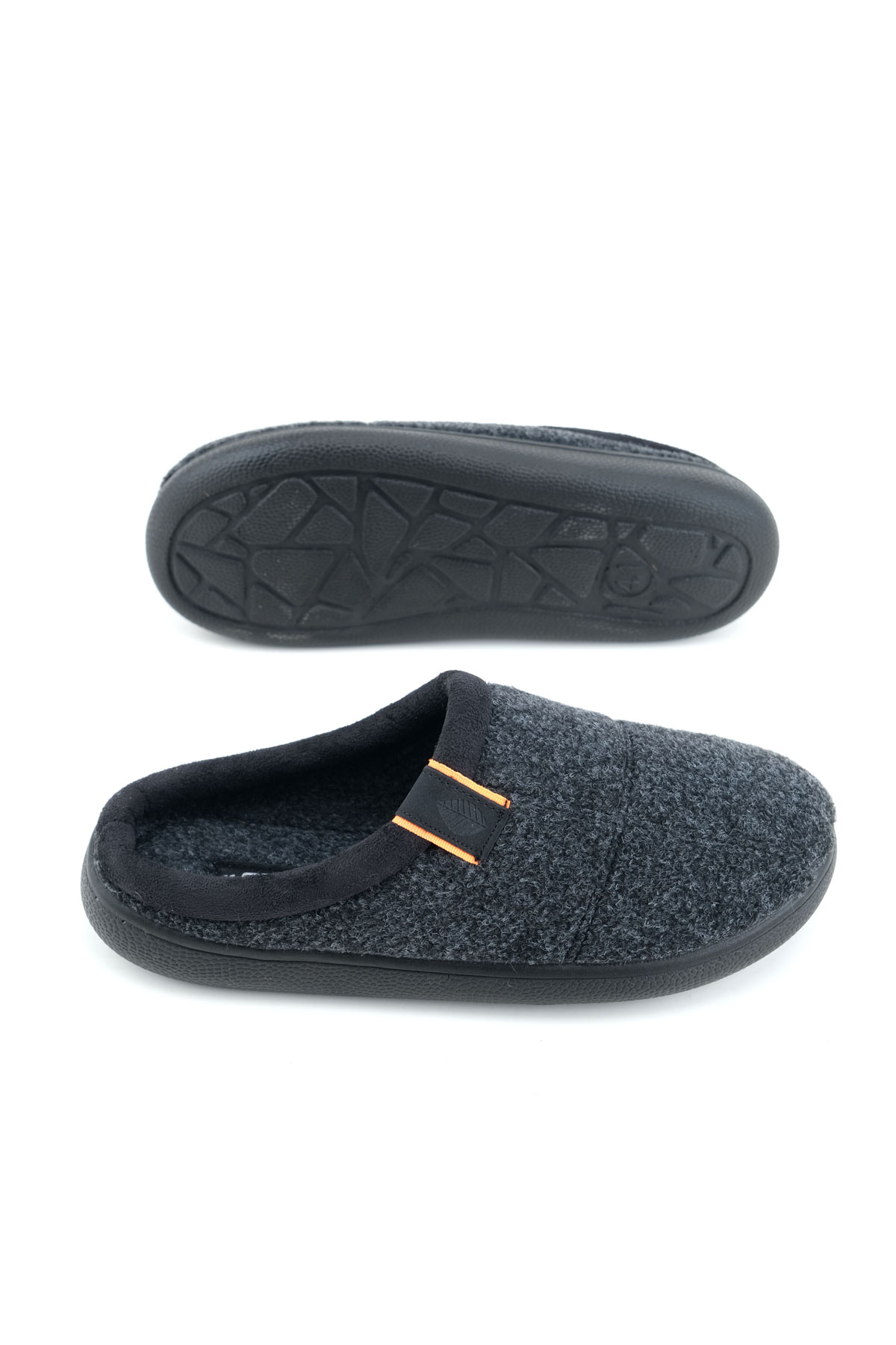 Gezer Gezer Gri Kışlık Erkek Comfort Taban Ev Bahçe Terlik Sandalet & Terlik | Flo Gri - 7. görsel