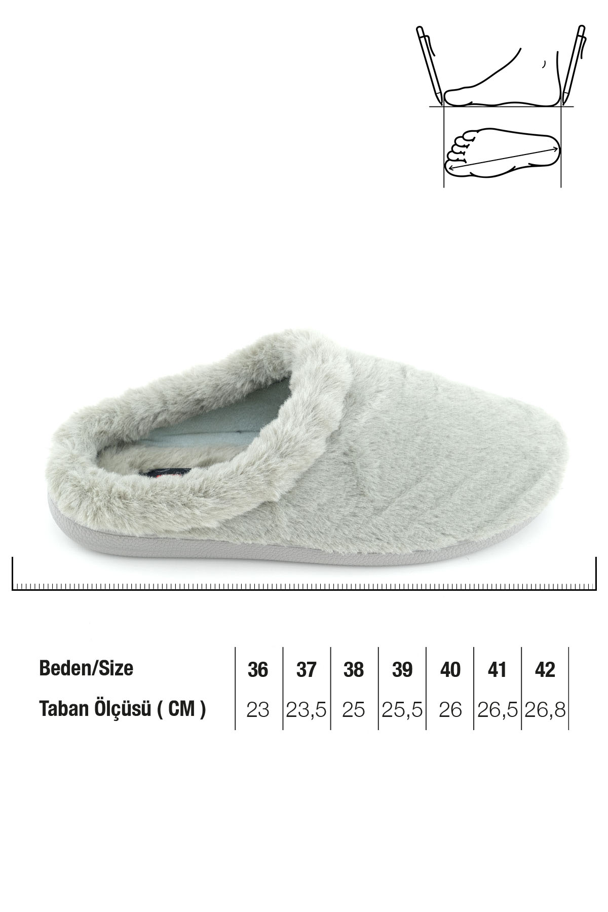 Kadın Kışlık Rahat Taban Ev Bahçe Gondol Terlik - Görsel 8