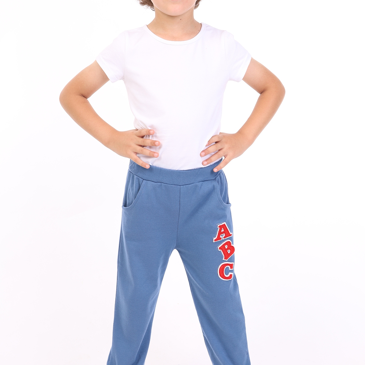 Toontoy KidsToontoy Erkek Çocuk İki Yanı Cep Detaylı Nakışlı Eşofman Alt