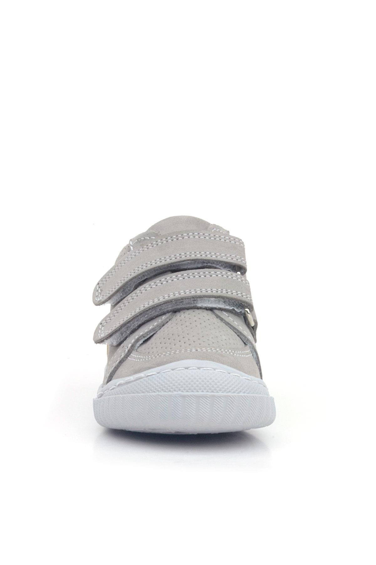 Raya Hakiki Deri Gri Sarı Cırtlı Erkek Bebek Bot - Görsel 4