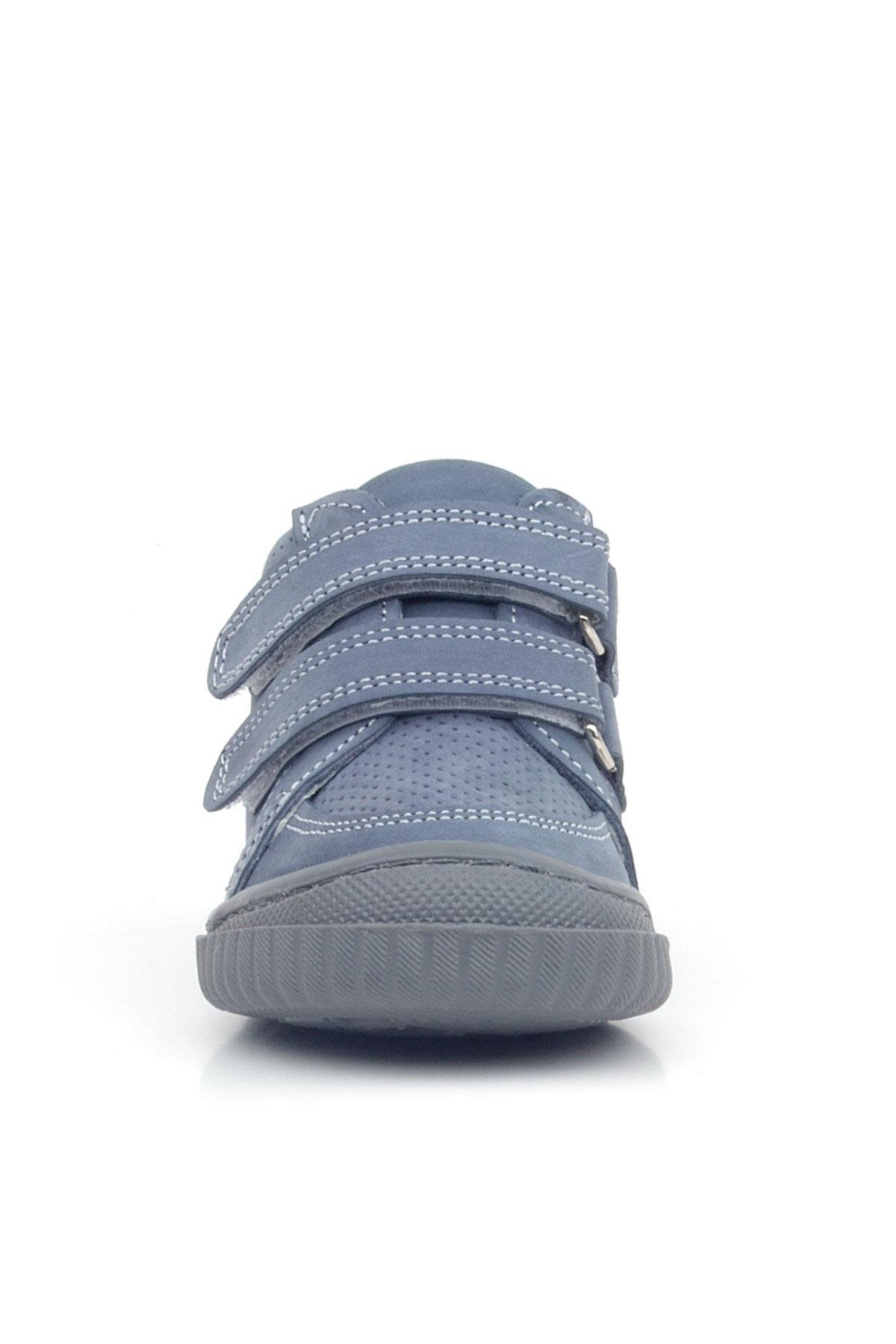 Raya Hakiki Deri Koyu Gri Cırtlı Erkek Bebek Bot - Görsel 3