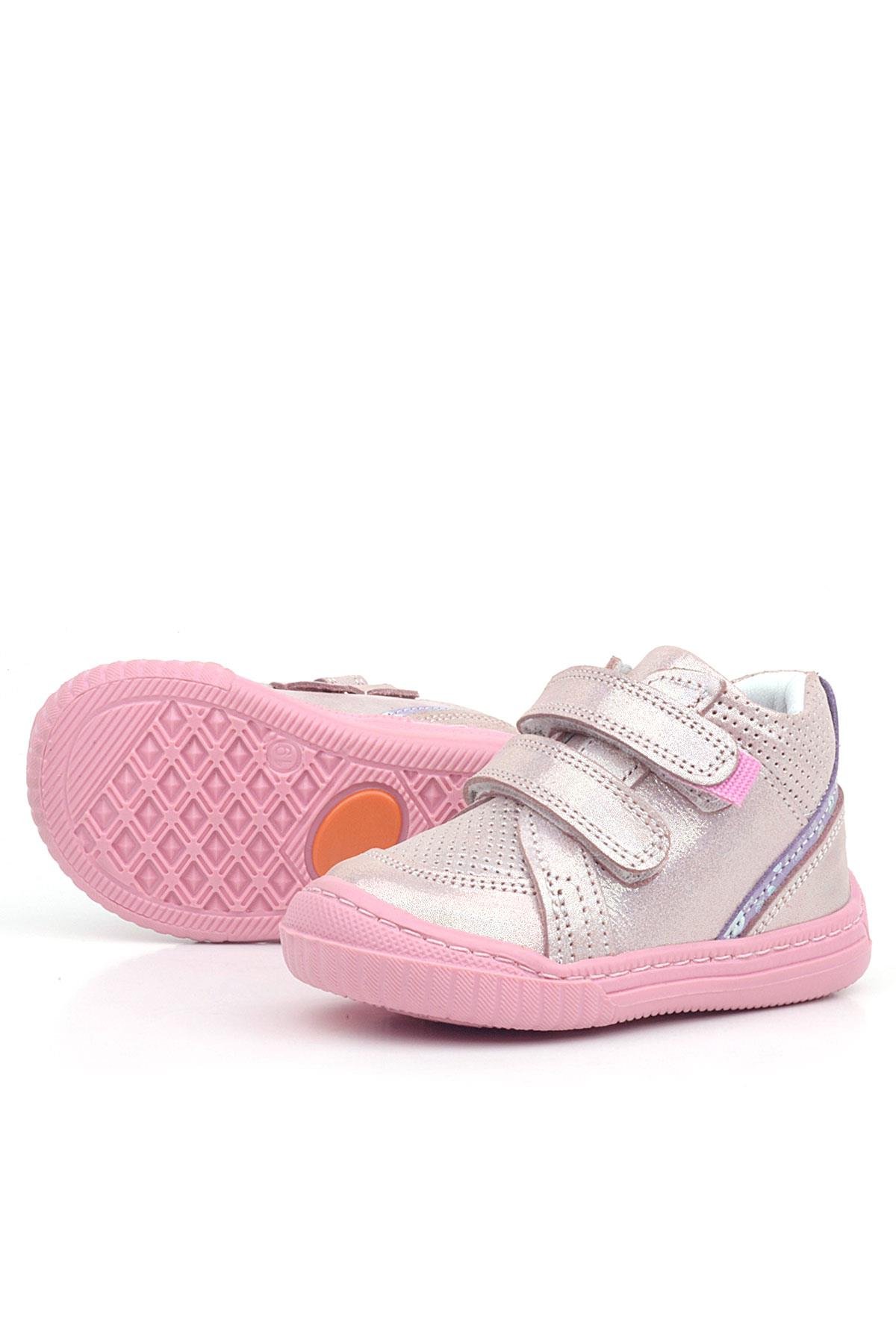 Raya Hakiki Deri Pembe Mor Simli Cırtlı Kız Bebek Bot - Görsel 6