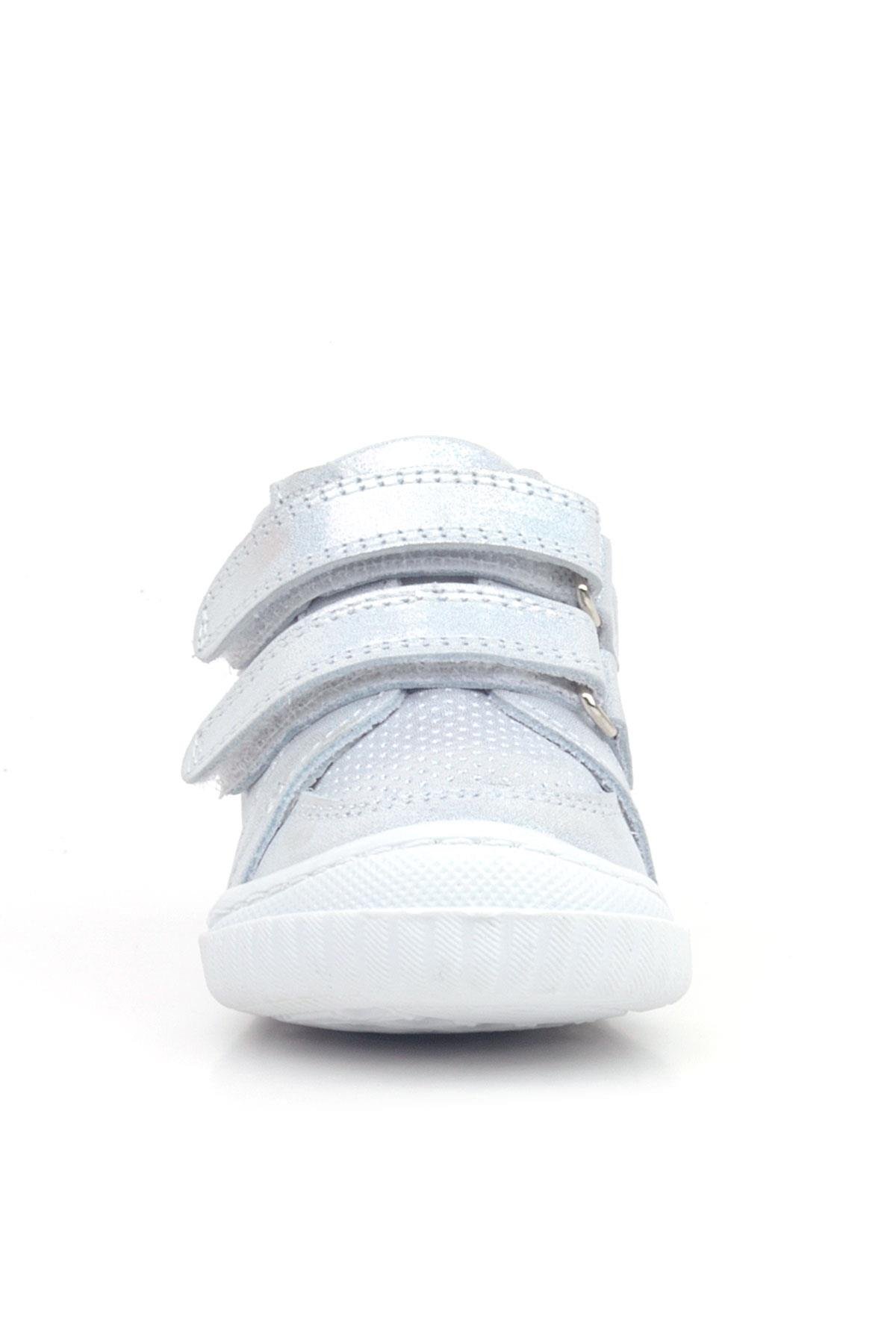 Raya Hakiki Deri Gümüş Simli Cırtlı Kız Bebek Bot - Görsel 4