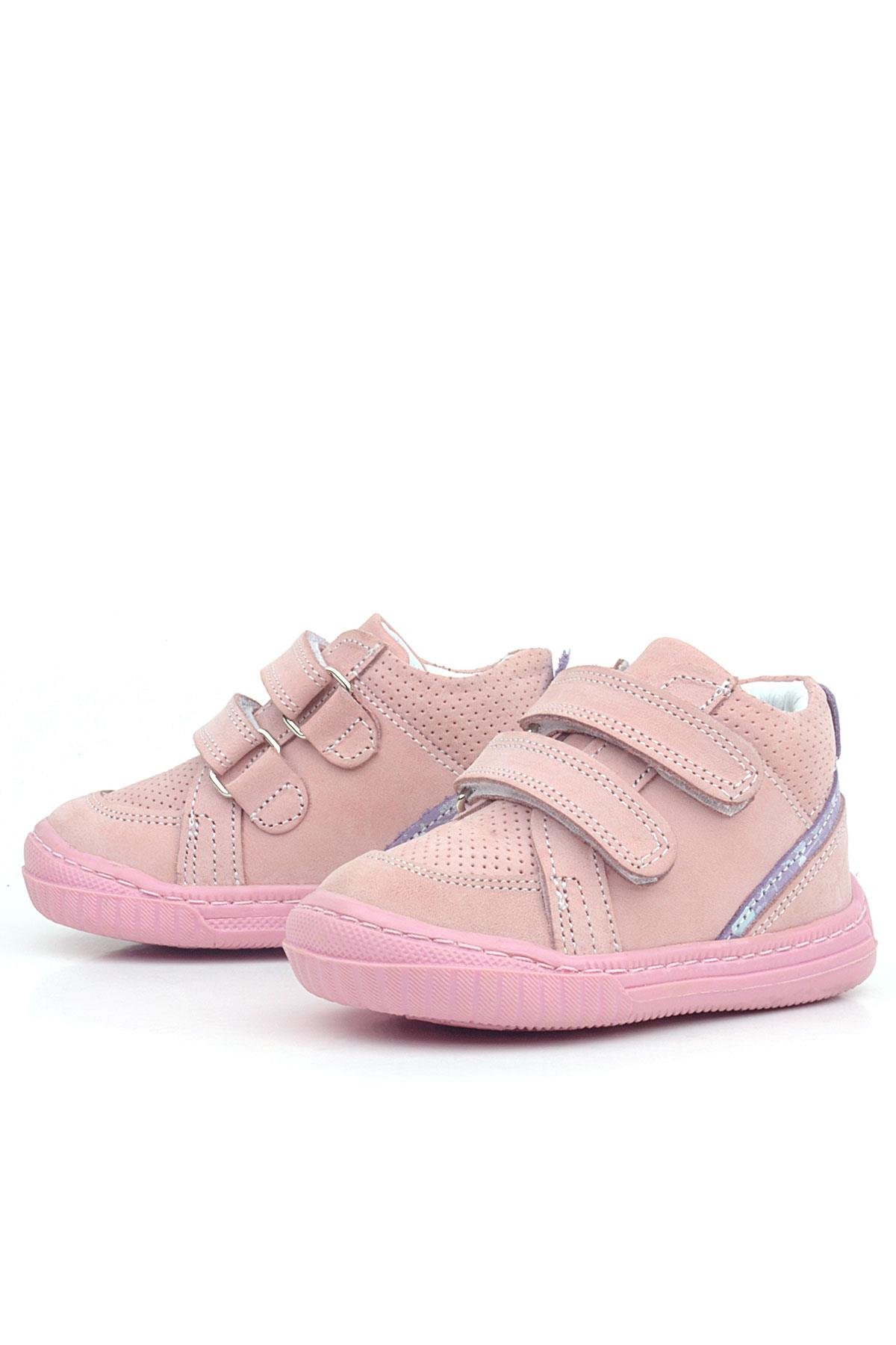 Raya Hakiki Deri Pembe Cırtlı Kız Bebek Bot - Görsel 5