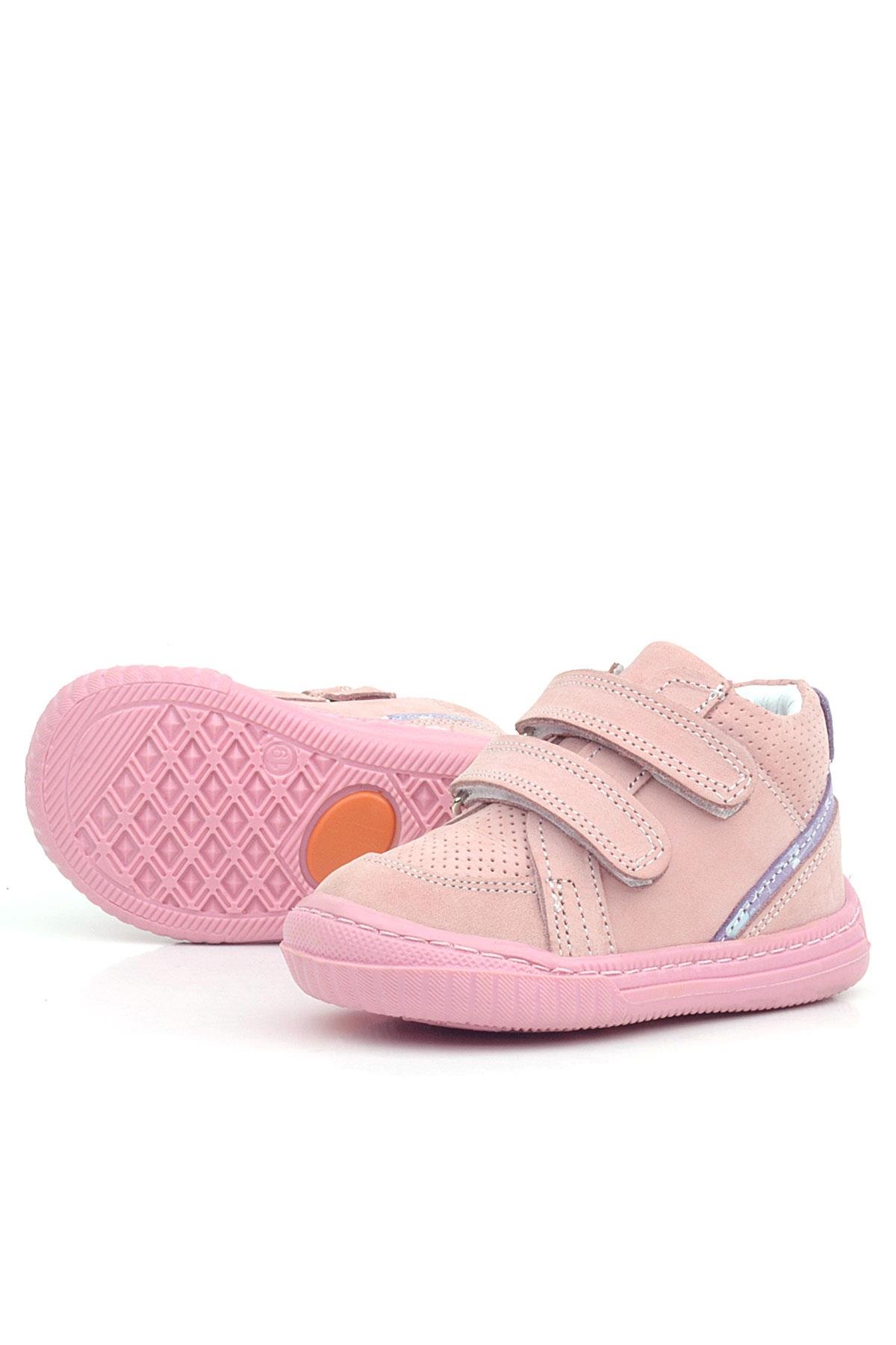 Raya Hakiki Deri Pembe Cırtlı Kız Bebek Bot - Görsel 6