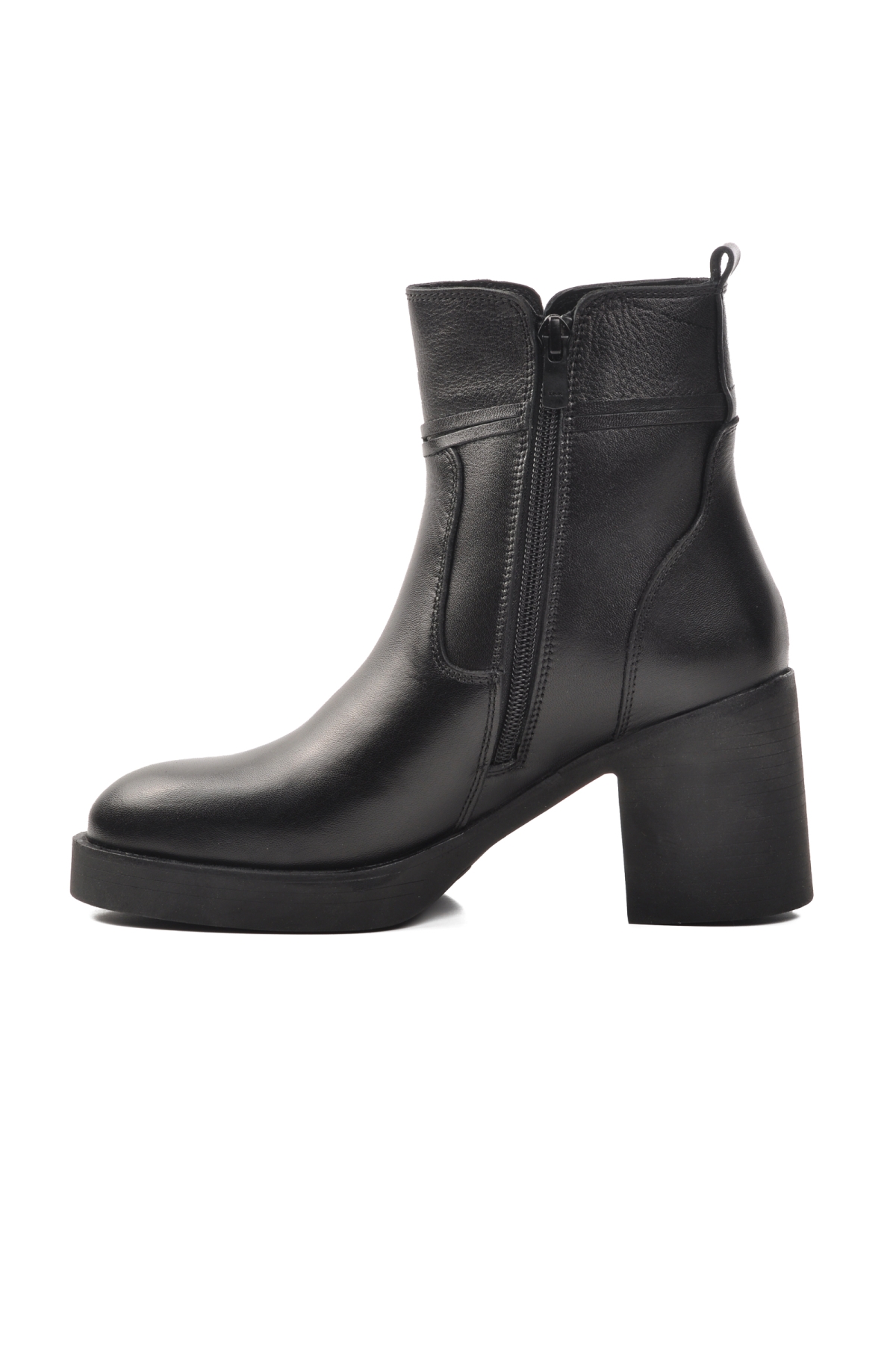 9895 Siyah İçi Polarlı Hakiki Deri Kadın Bot - Görsel 3