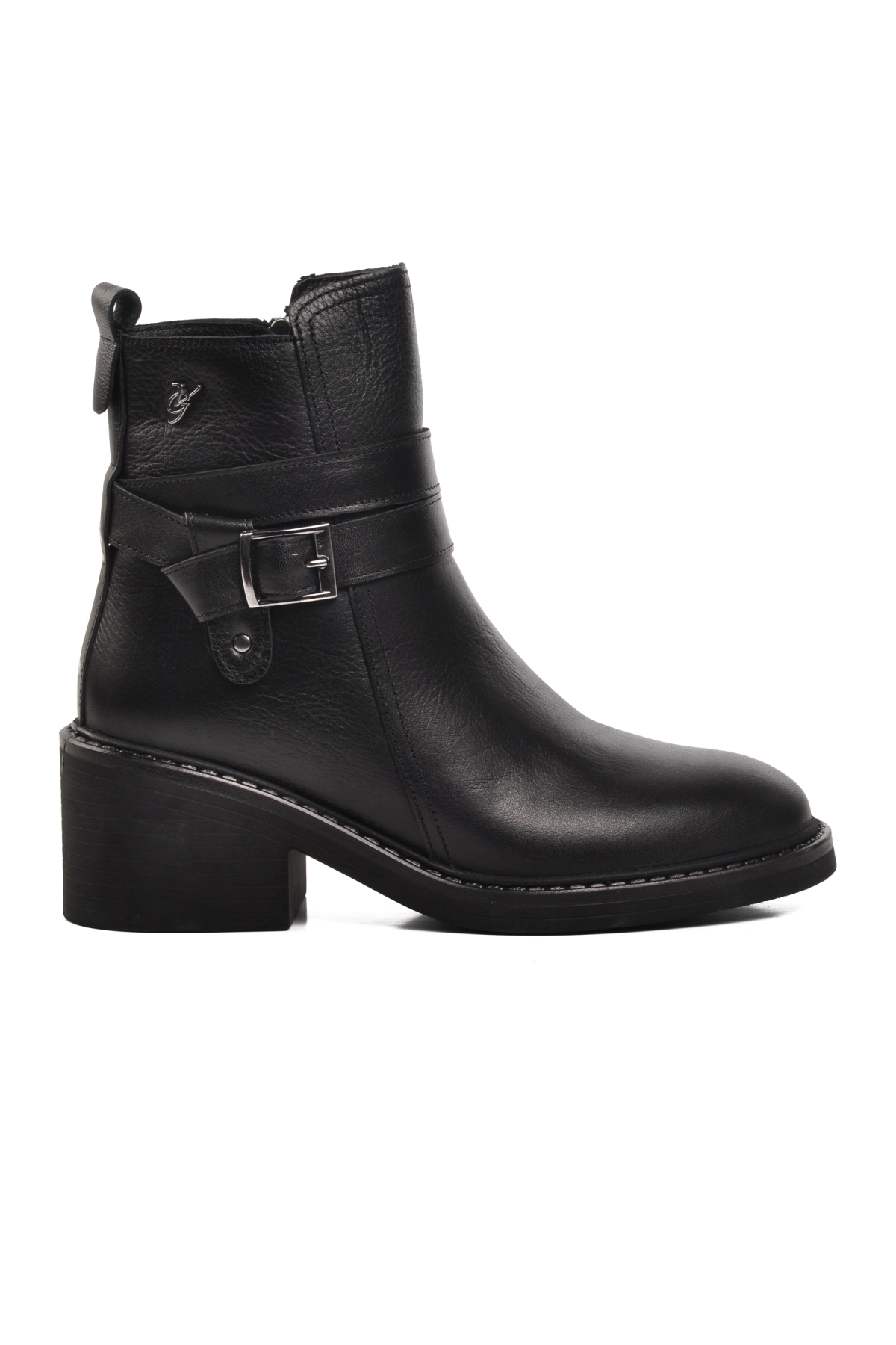 9874 Siyah İçi Kürklü Hakiki Deri Kadın Bot - Görsel 2