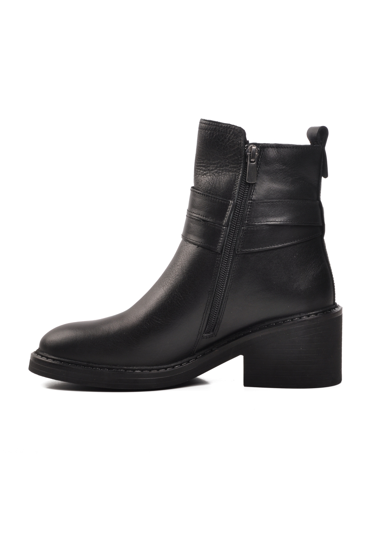 9874 Siyah İçi Kürklü Hakiki Deri Kadın Bot - Görsel 3