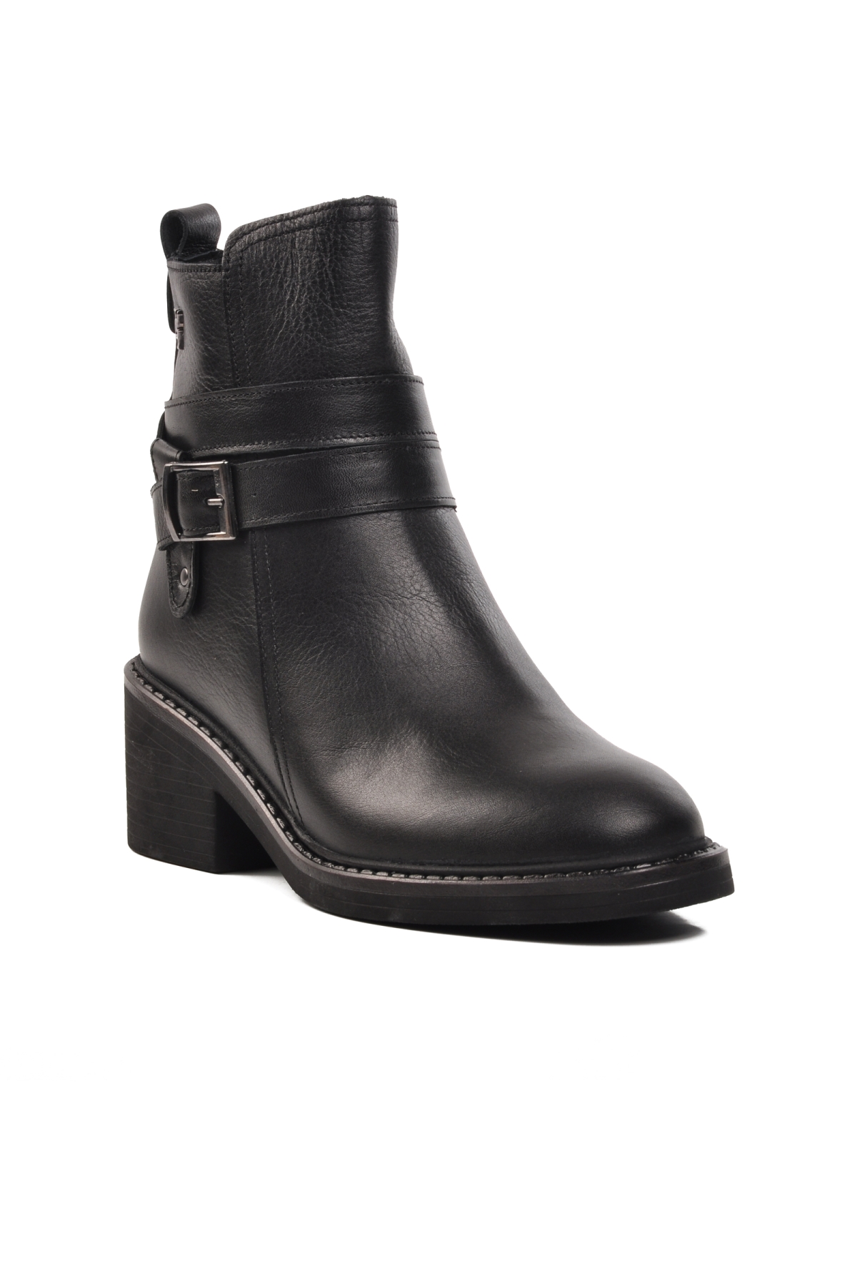 9874 Siyah İçi Kürklü Hakiki Deri Kadın Bot - Görsel 4