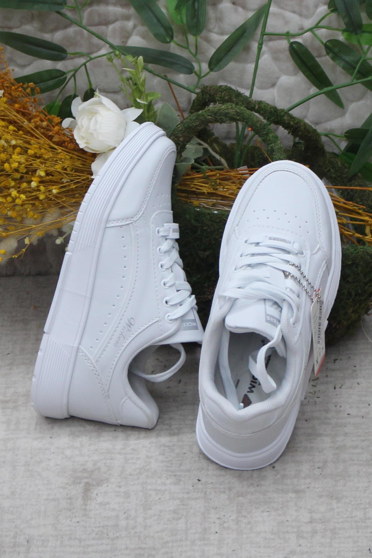 Wks 2765 Beyaz Hafif Rahat Sneaker Kadın Spor Ayakkabı - Görsel 6