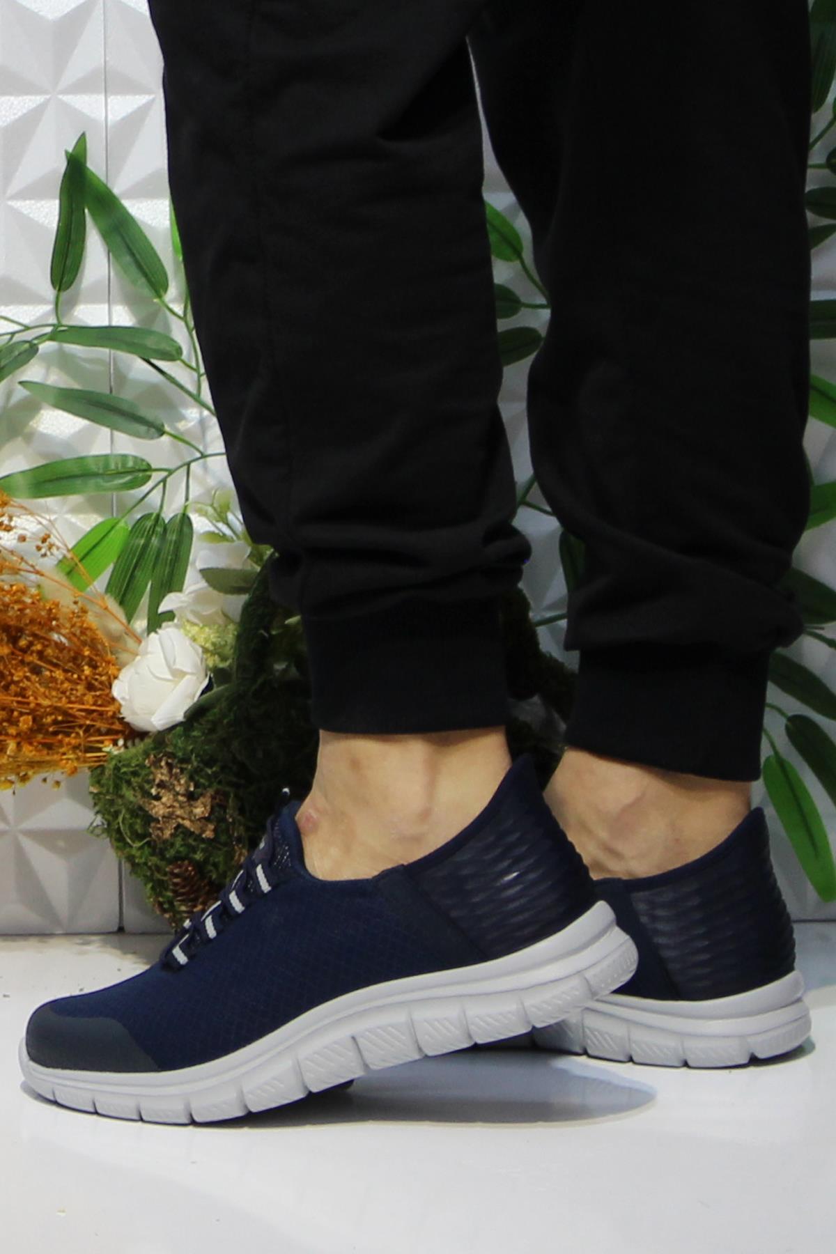 Cheta Shıne Lacivert Rahat Esnek Yumuşak Bağçıksız Sneakers Ayakkabı - Görsel 4