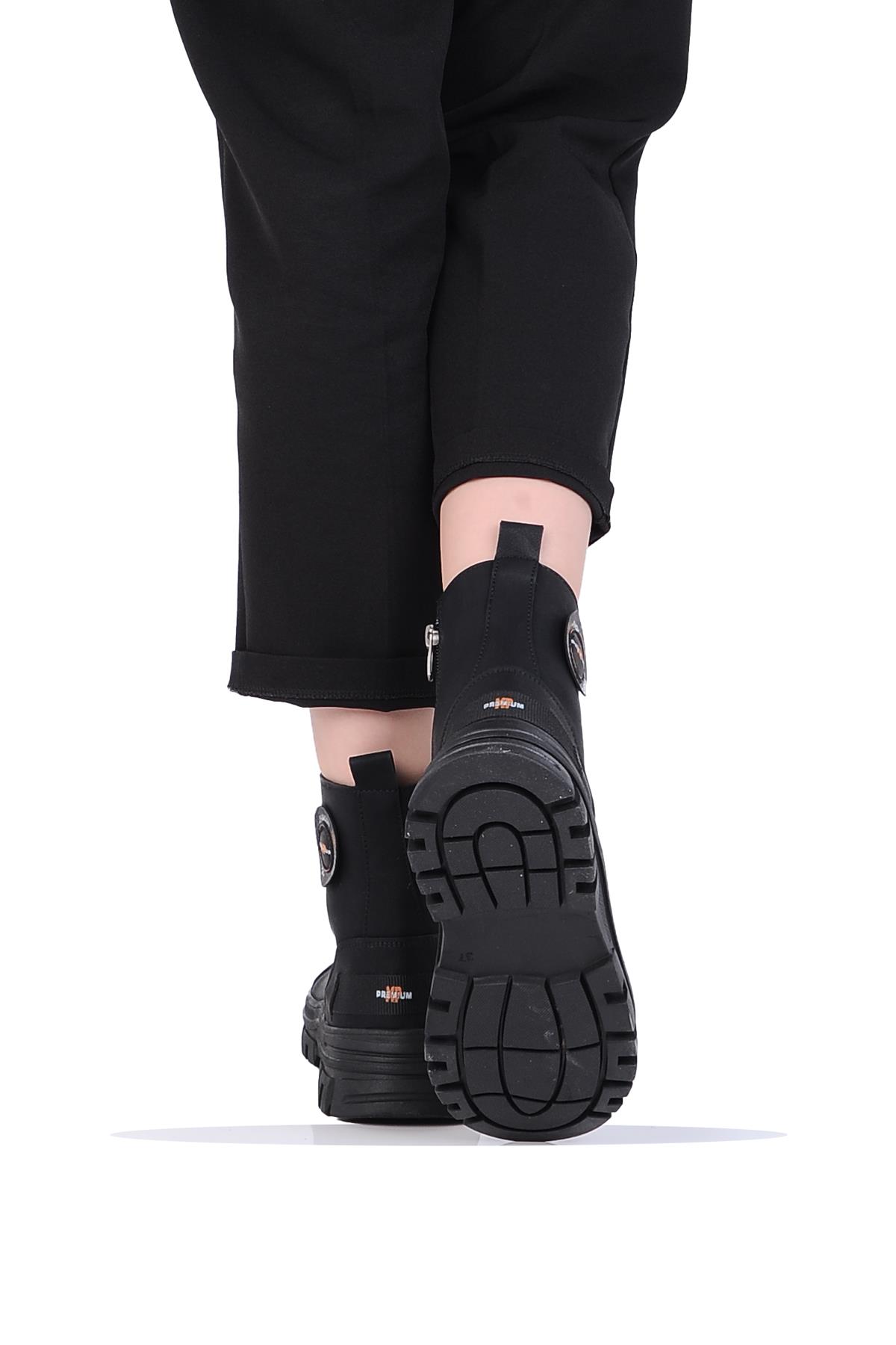 Mp 242-2239Zn Kadın Kışlık Düz Postal Bot Ayakkabı - Görsel 4